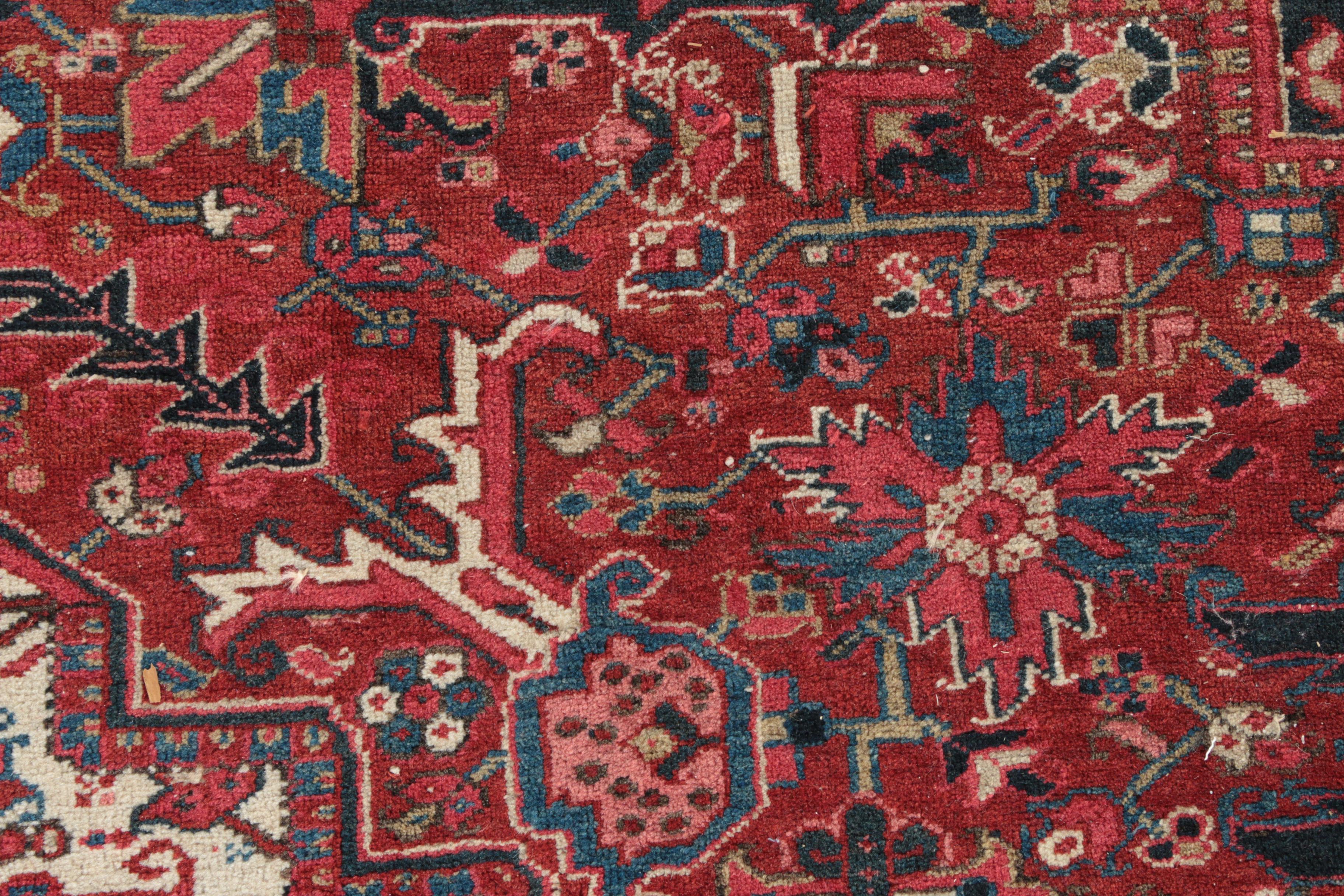 Hand-Knotted Persian Heriz Serapi Wool Room Sized Rug