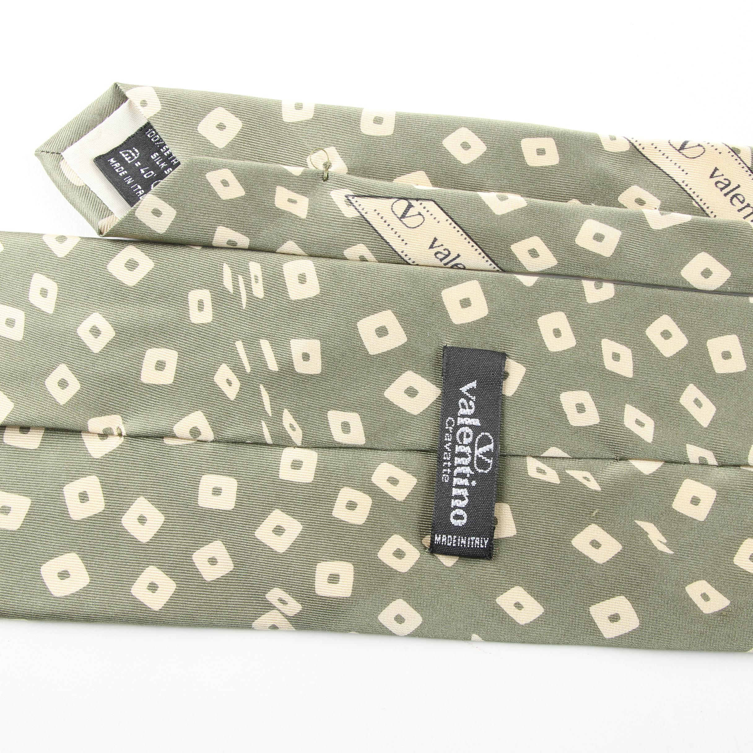 Men's Valentino Cravatte and John Rodd of Paris Silk Neckties