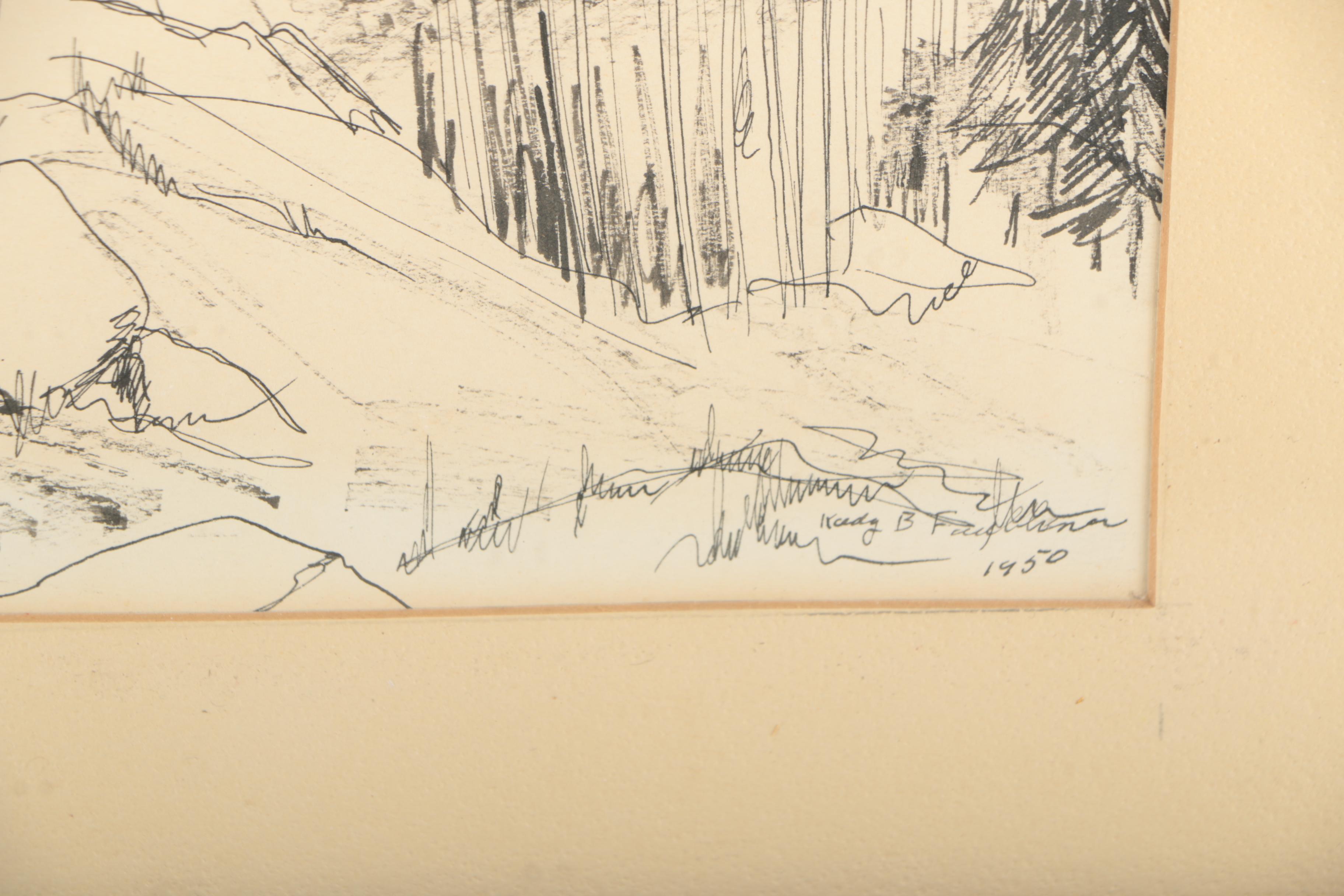 Kady B. F. Ink Drawing