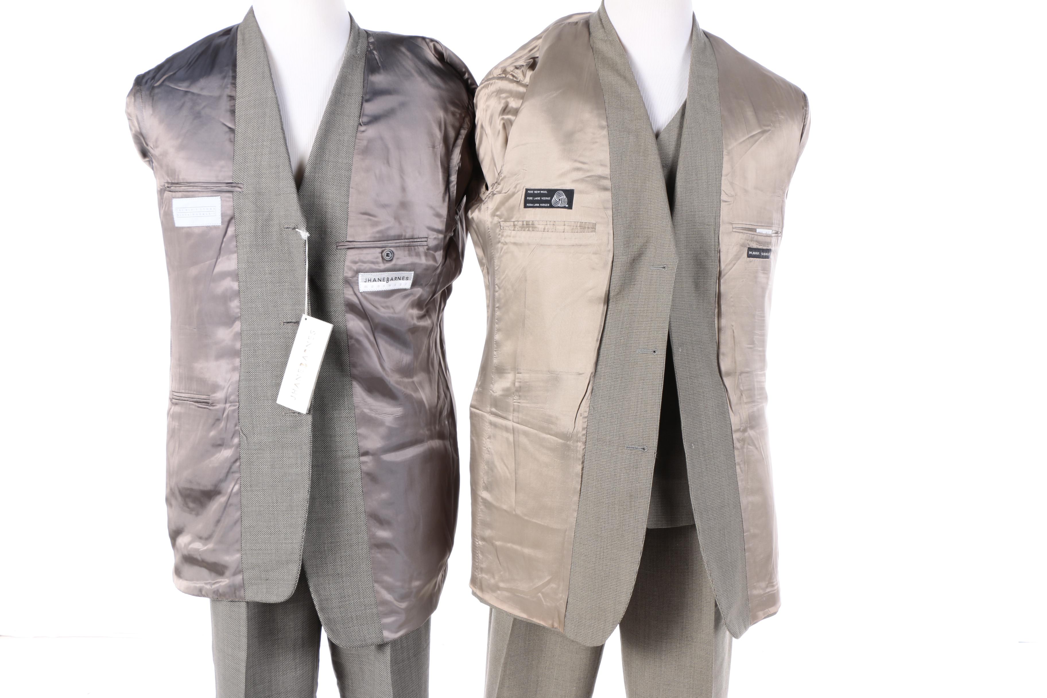 Men's Jhanes Barnes and Mark Shale Wool Tweed Suits