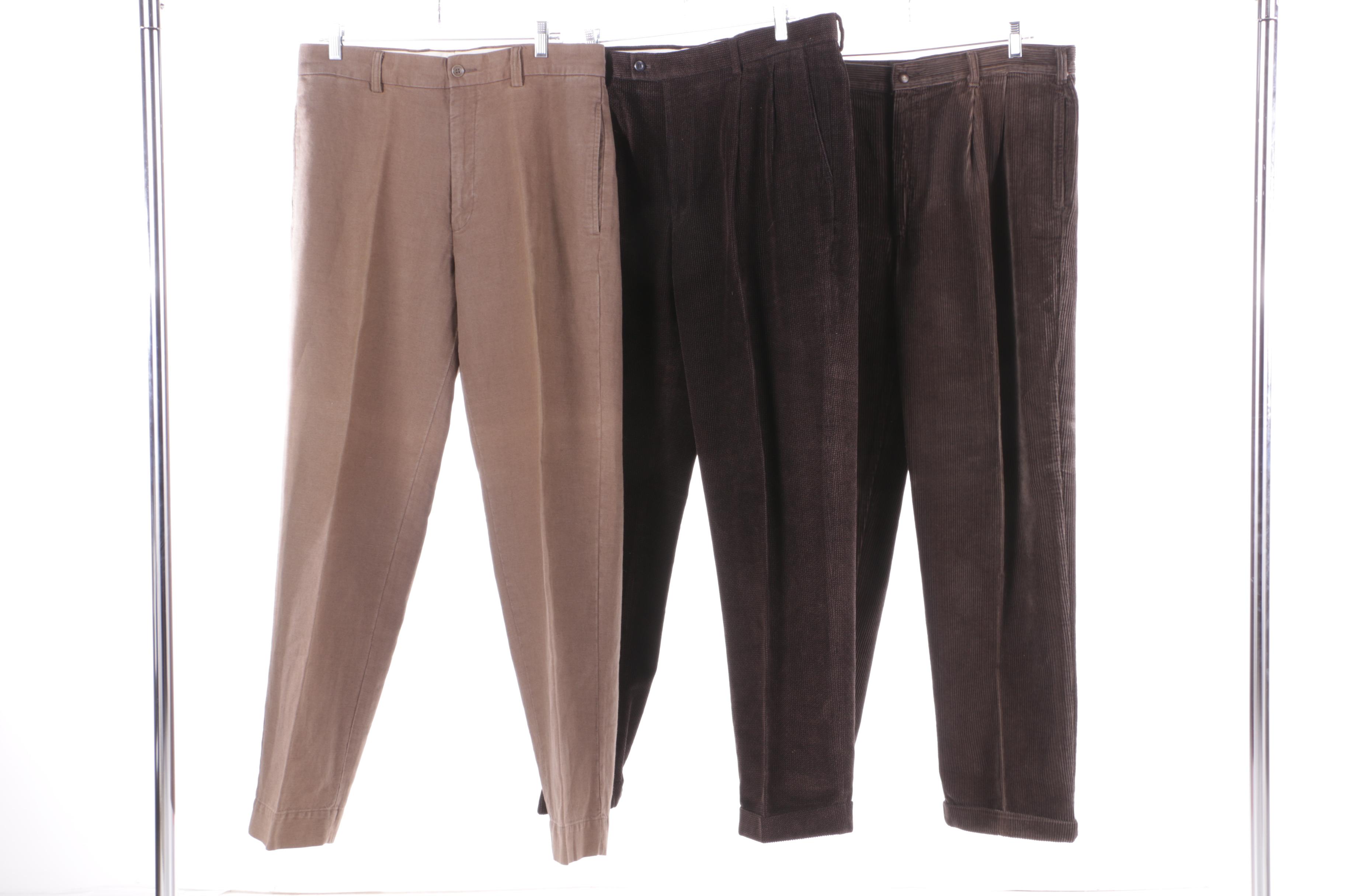 Seven Pairs of Men's Casual and Corduroy Pants Including Banana Republic and Gap