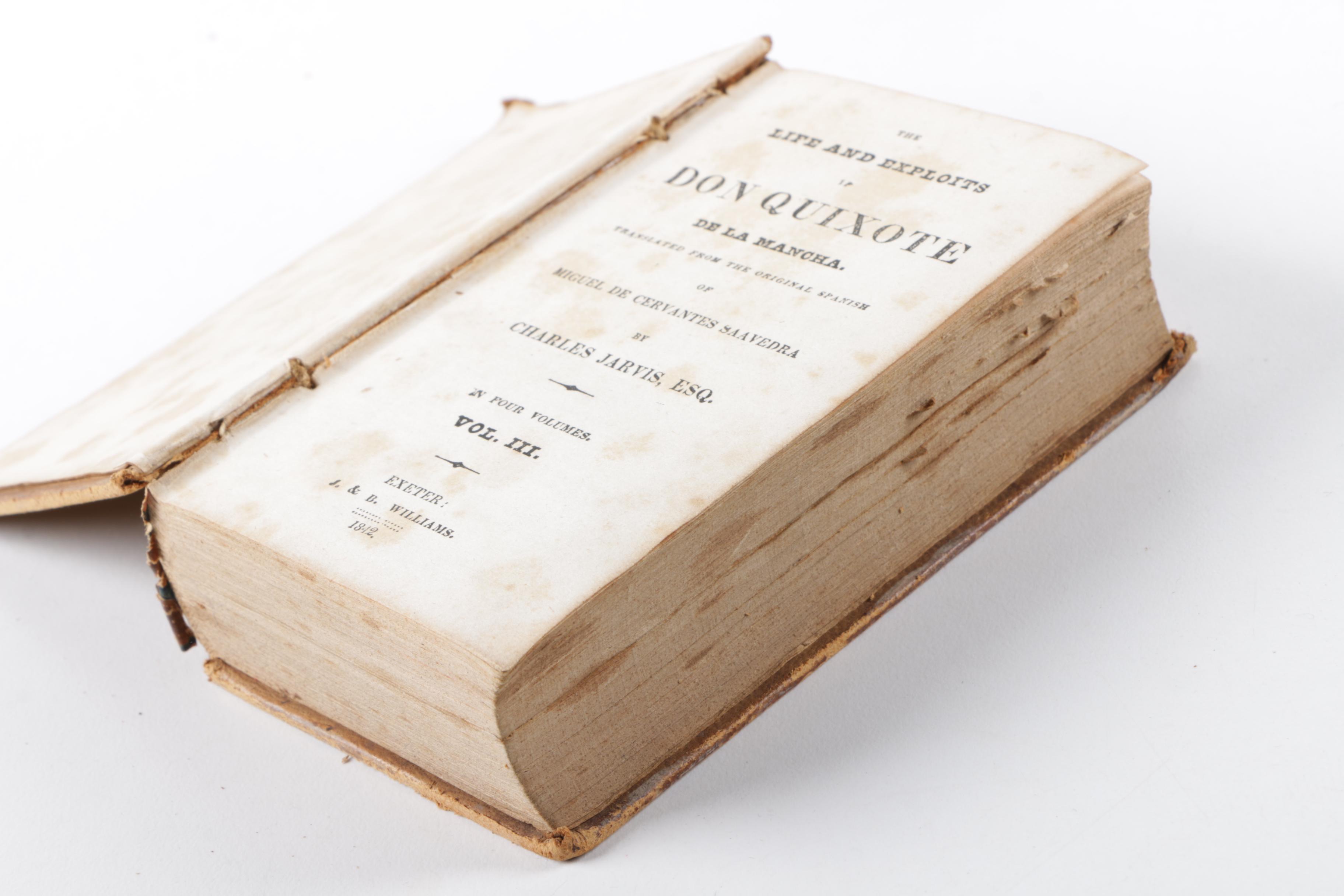 1842 Volume I and III of "The Life and Exploits of Don Quixote"