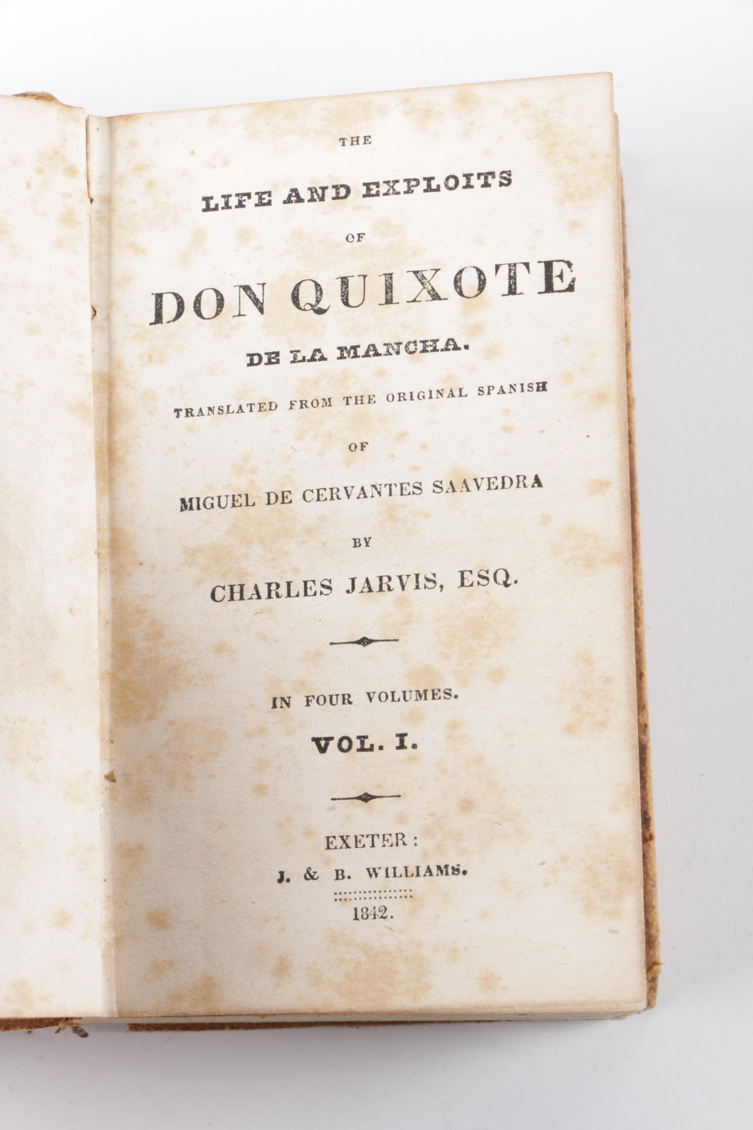 1842 Volume I and III of "The Life and Exploits of Don Quixote"