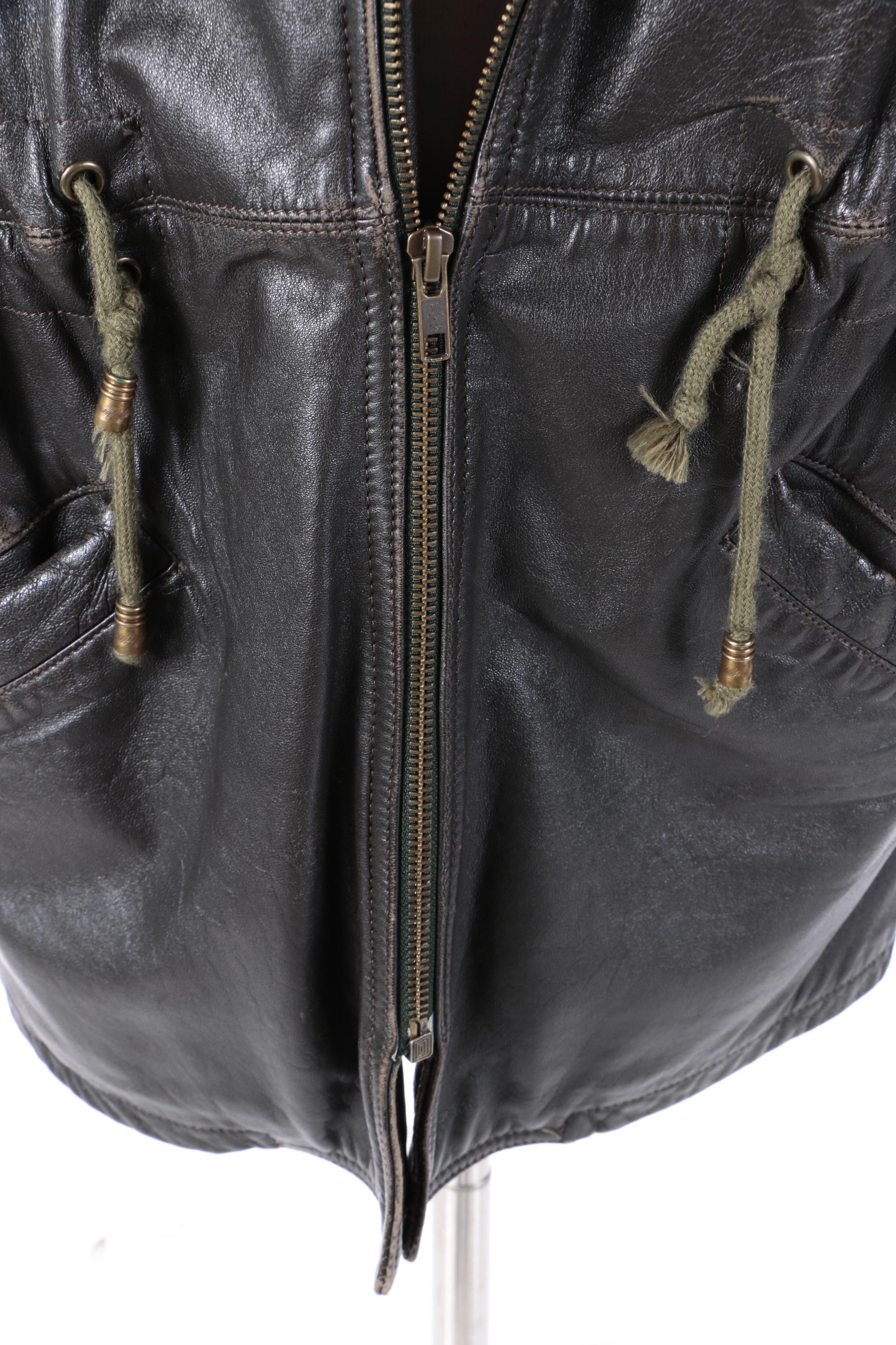 Women's Vintage Italian Kimó Boutique Donna Black Leather Jacket