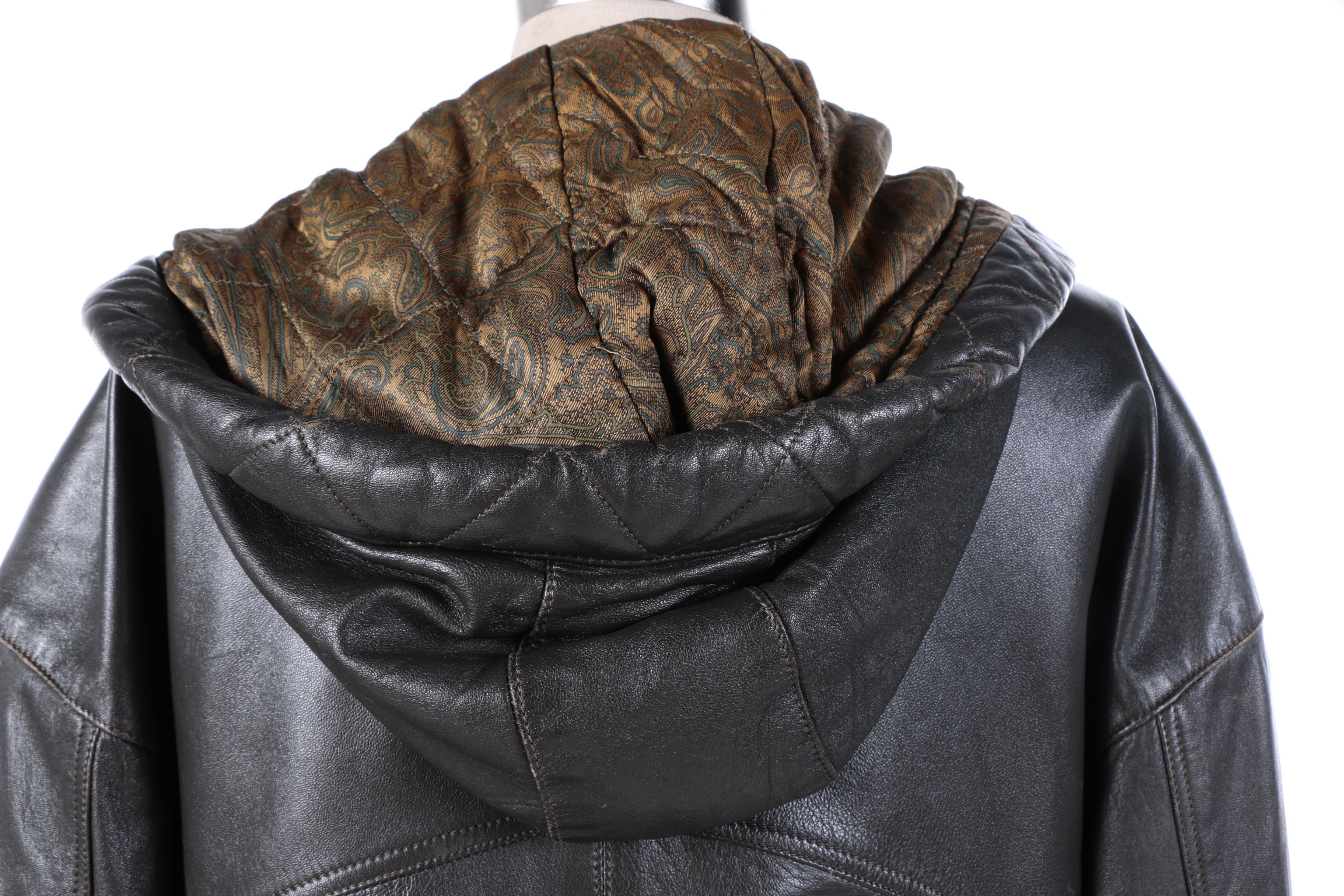 Women's Vintage Italian Kimó Boutique Donna Black Leather Jacket