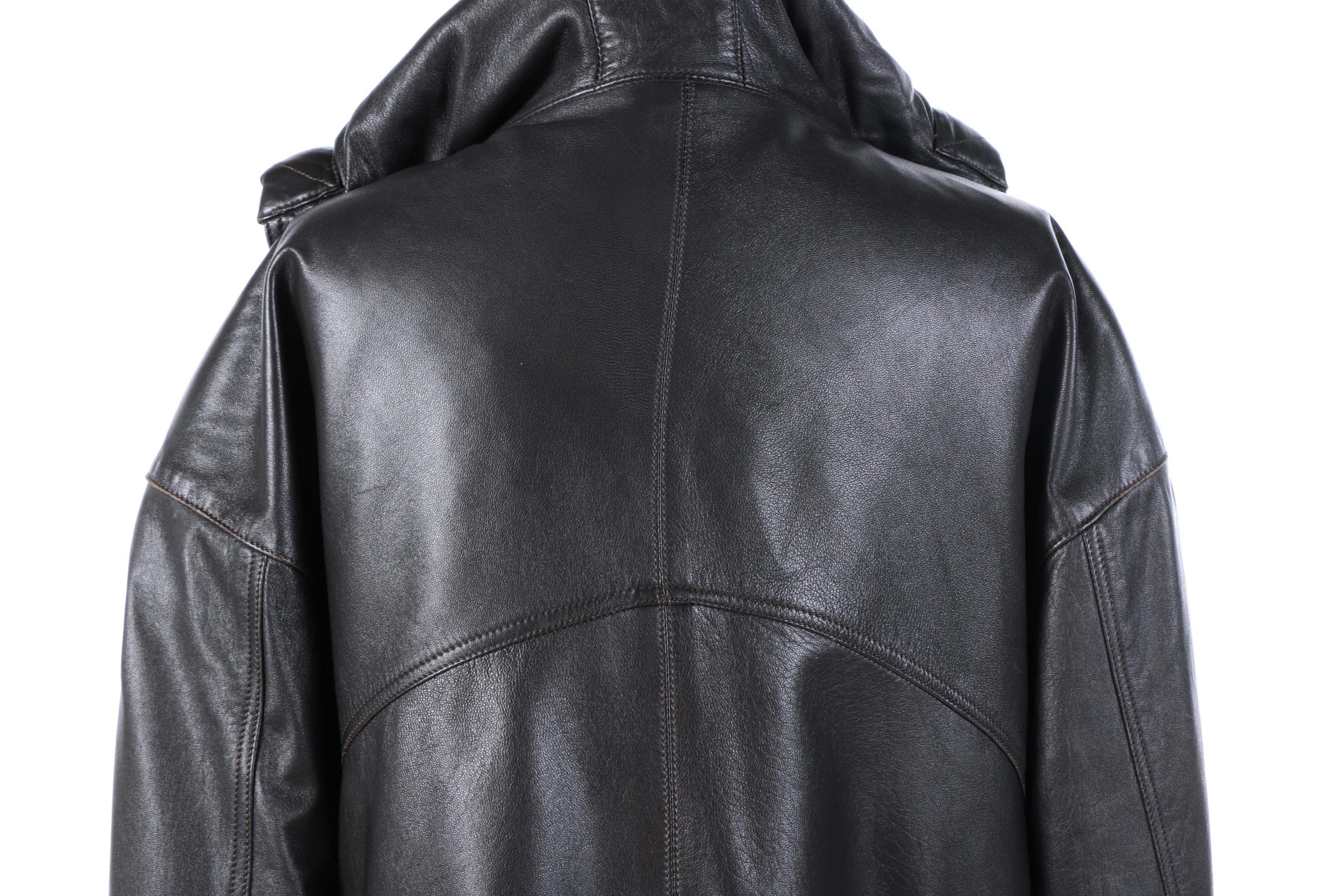 Women's Vintage Italian Kimó Boutique Donna Black Leather Jacket