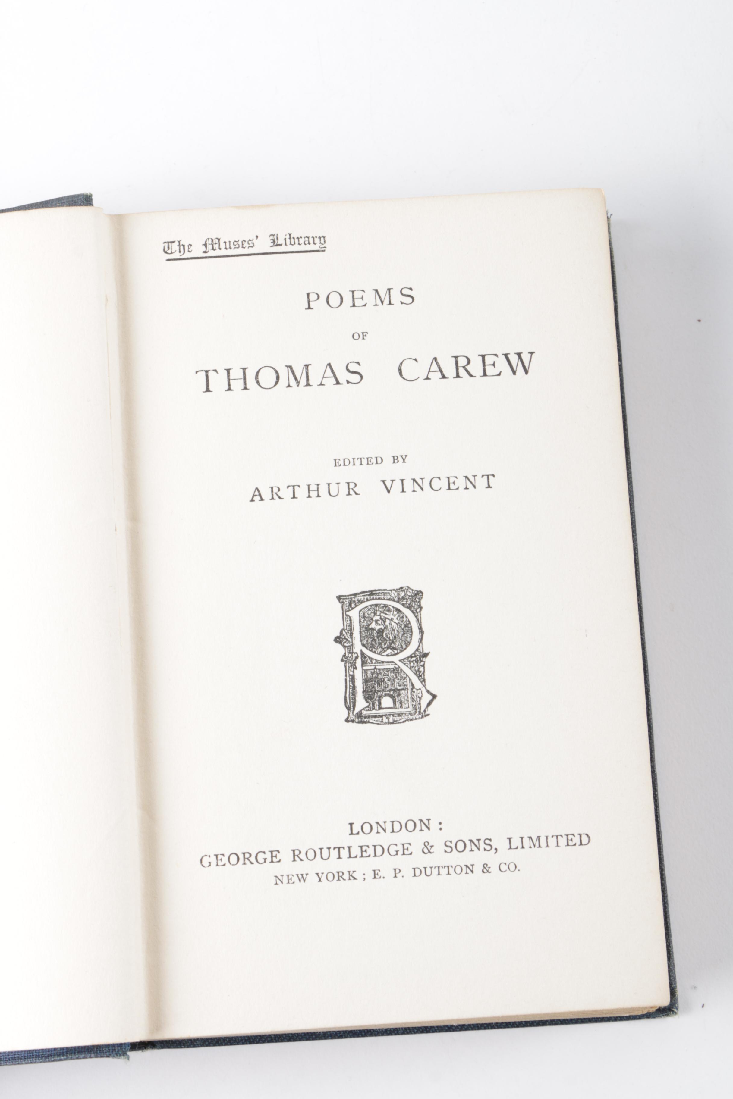 Vintage Books from The Muses' Library of Poetry