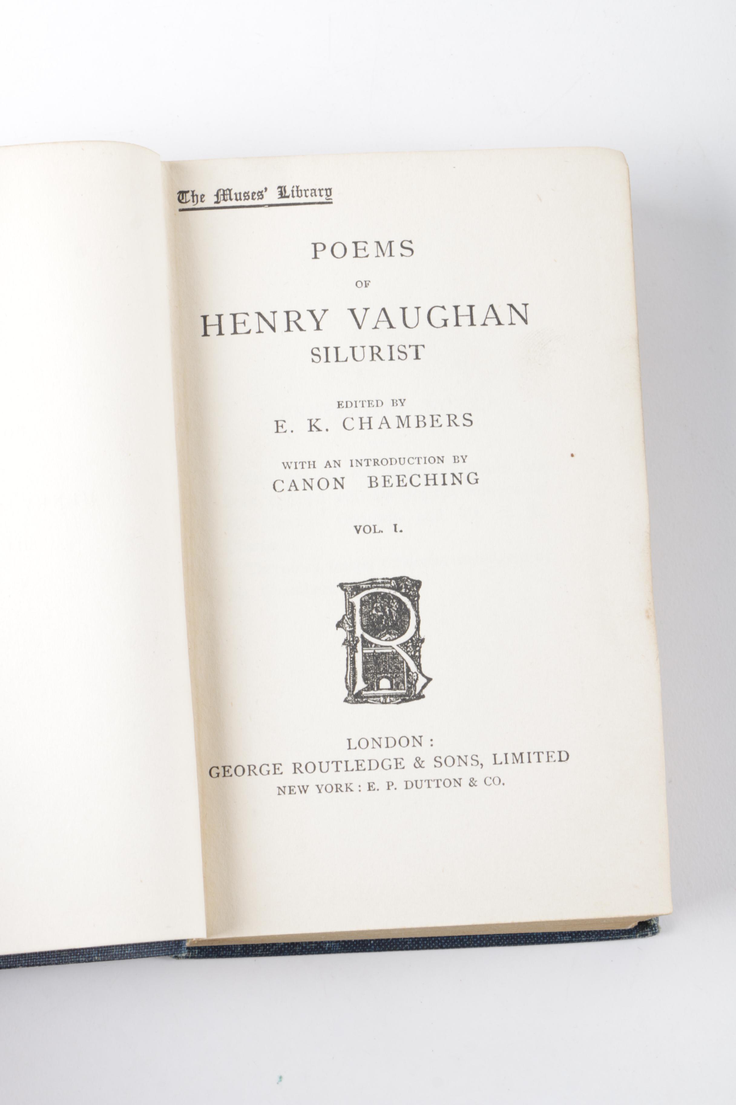 Vintage Books from The Muses' Library of Poetry