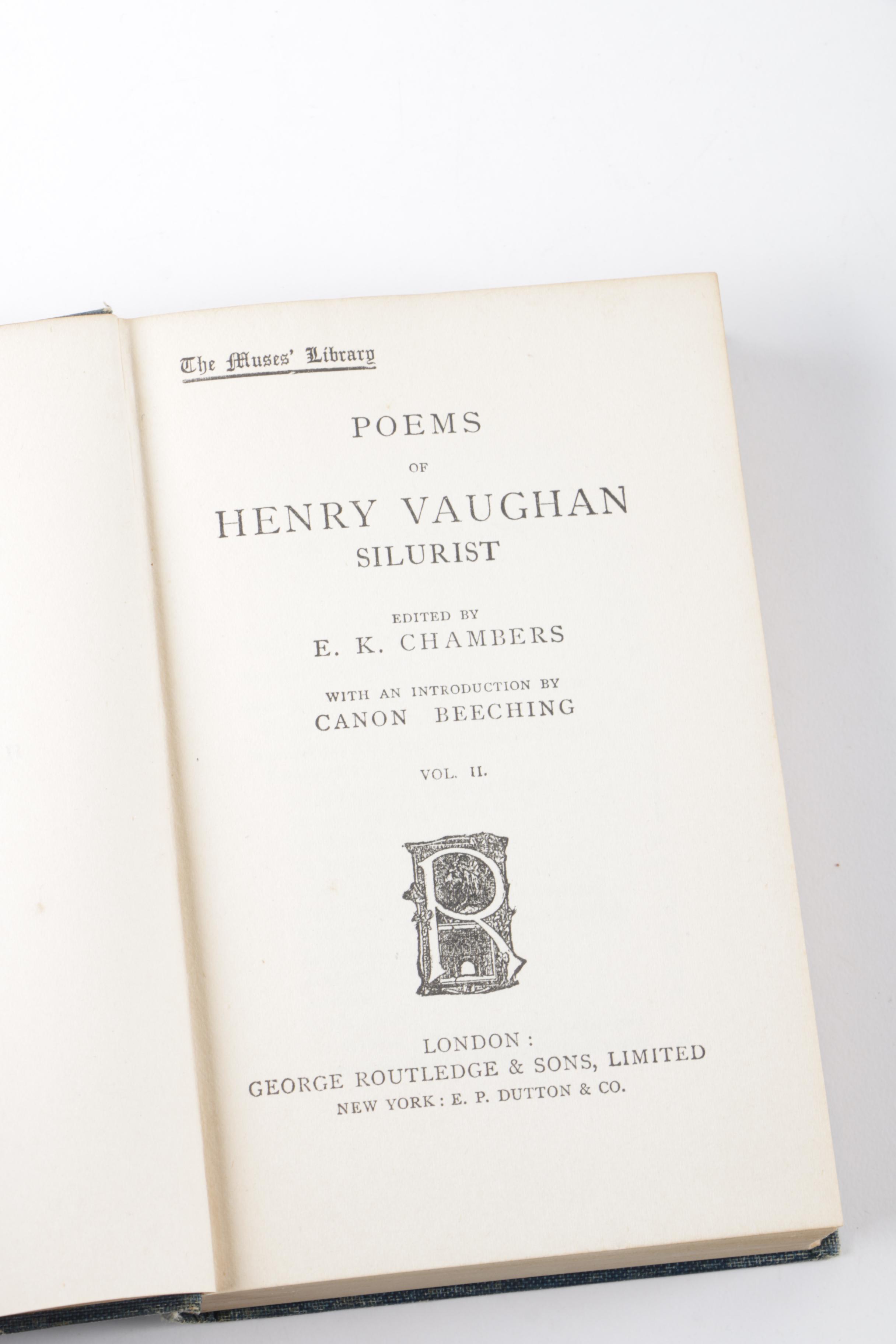 Vintage Books from The Muses' Library of Poetry