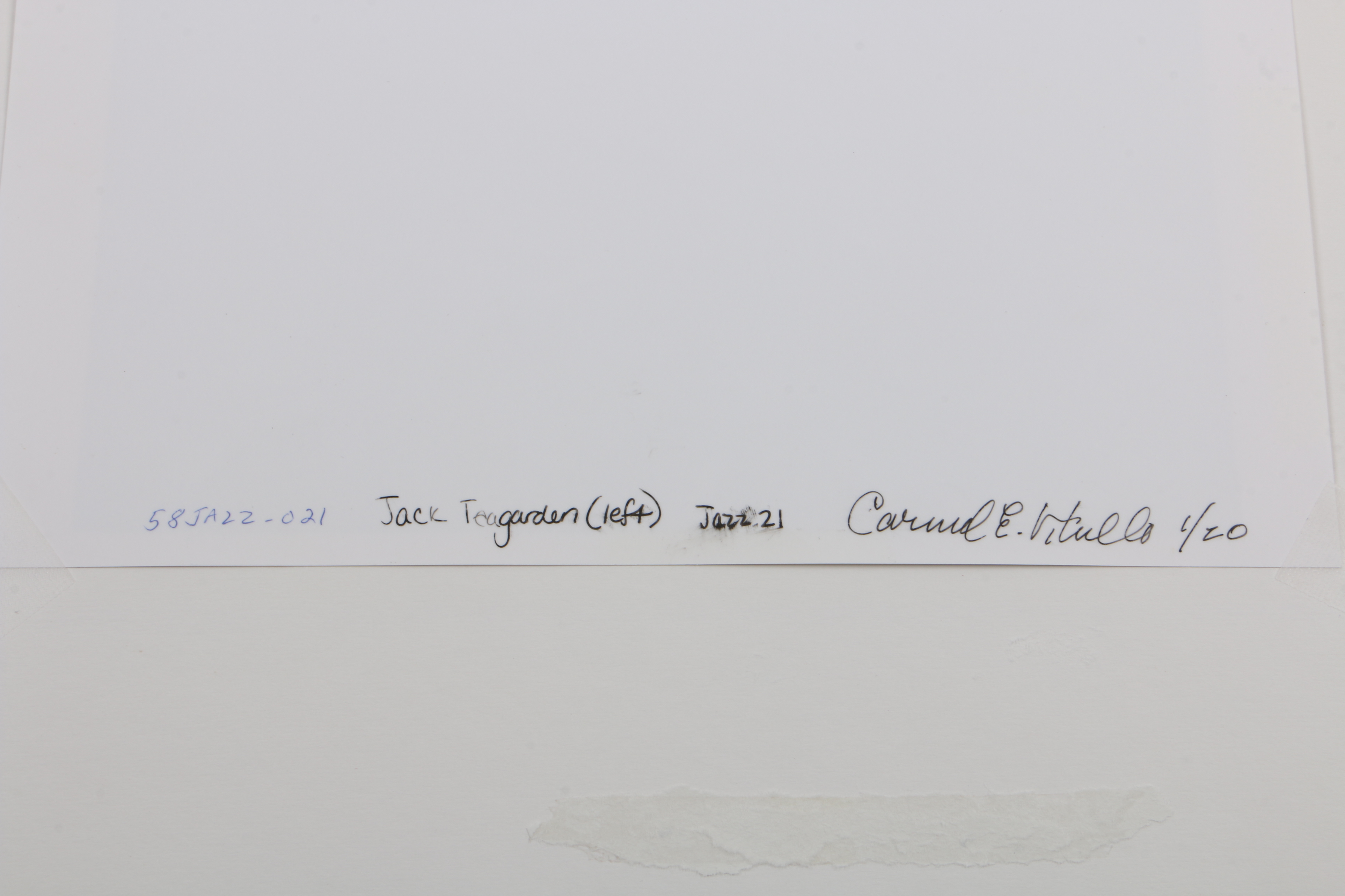 Carmel Vitullo Limited Edition Photograph Print "Jack Teagarden"