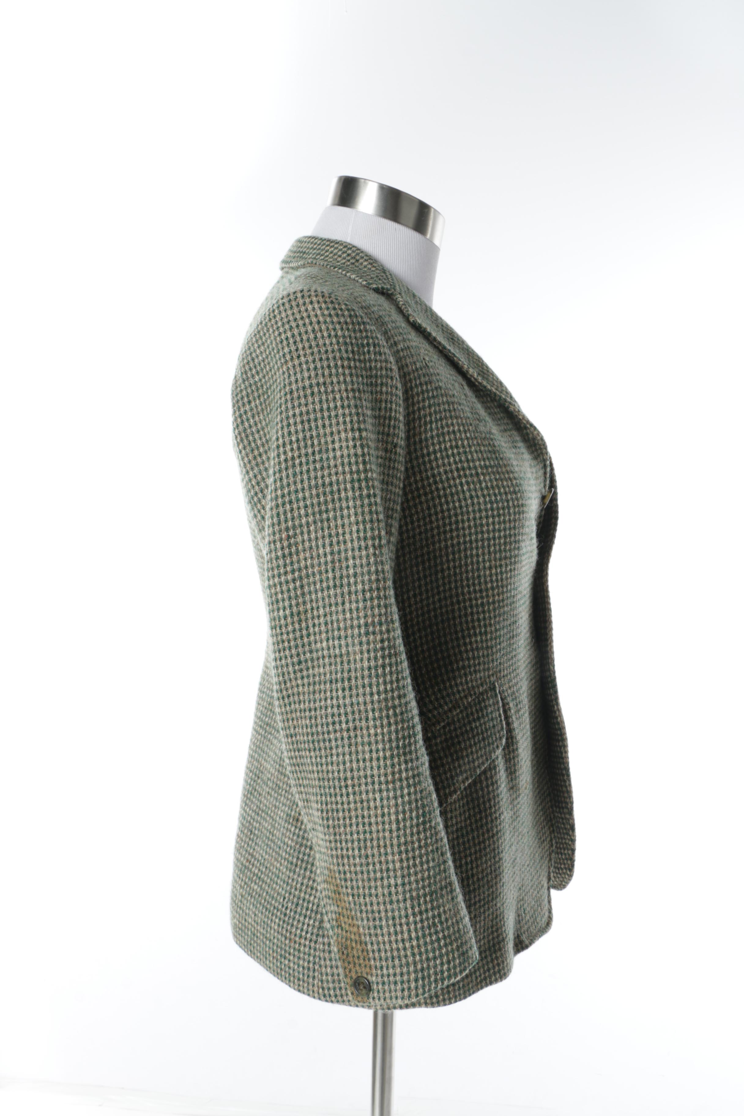 Women's Vintage Harry Hall Wool Tweed Hacking Jacket, Made in England