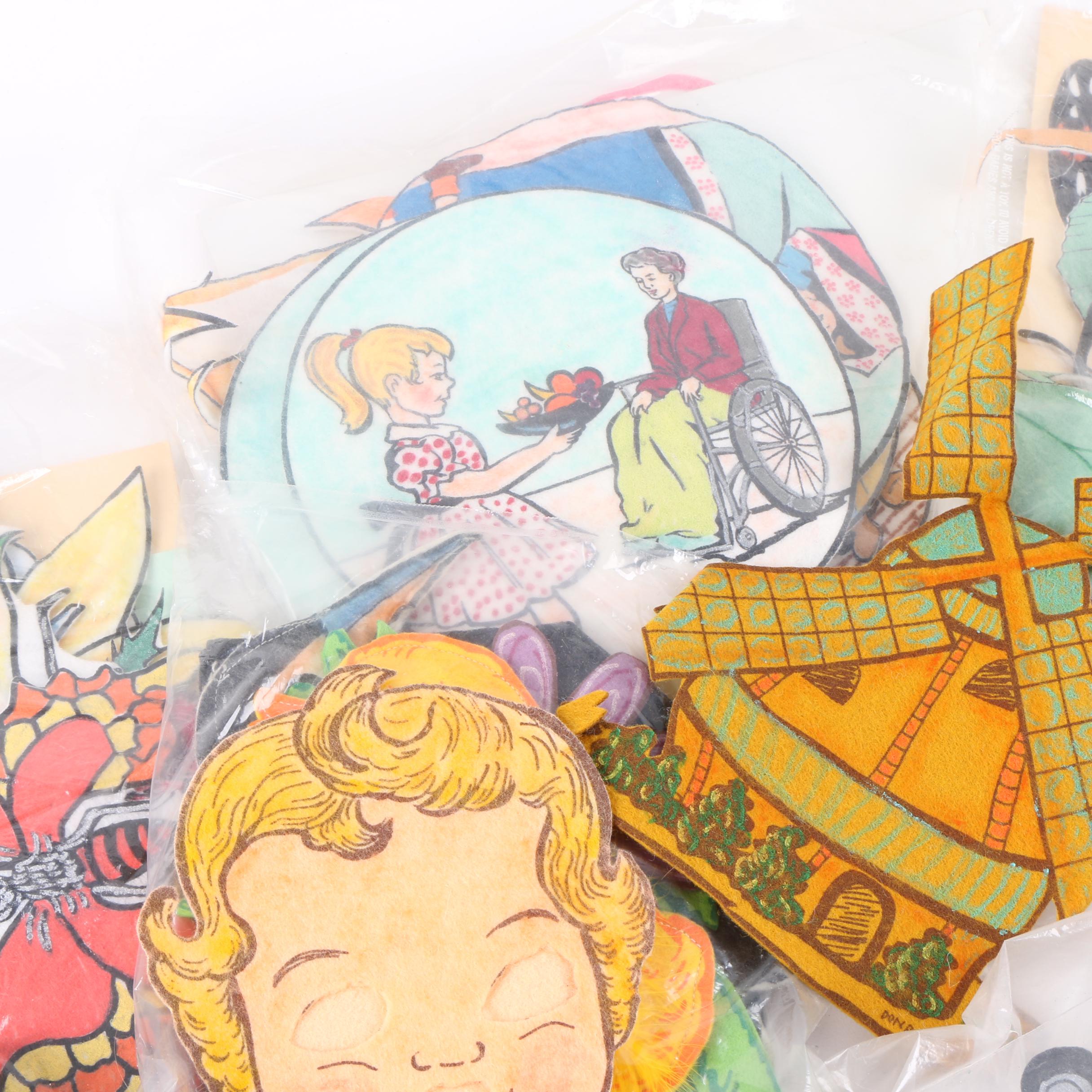 Vintage Felt Doll and Accessories