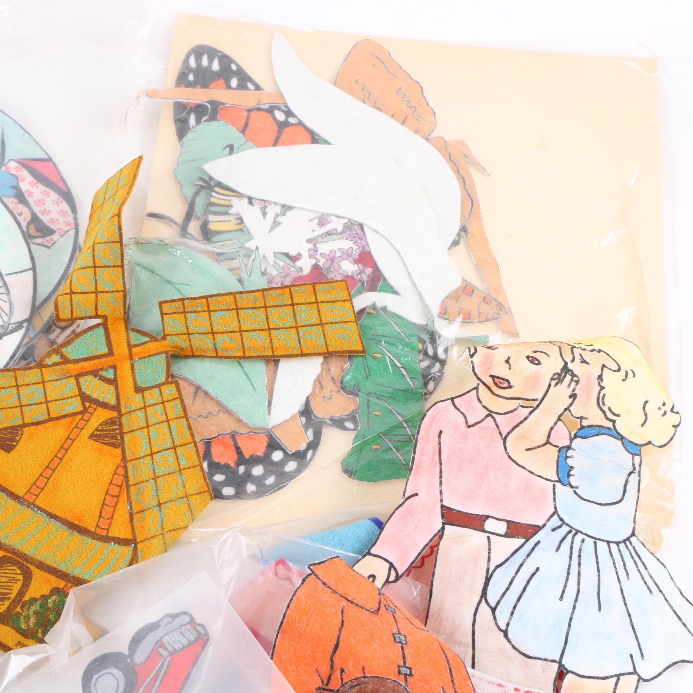 Vintage Felt Doll and Accessories