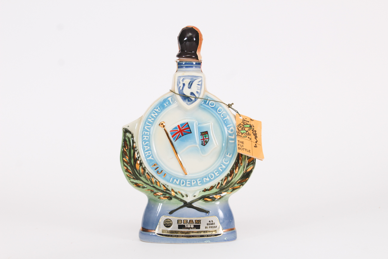 Vintage James Beam Ceramic World Country Decanters