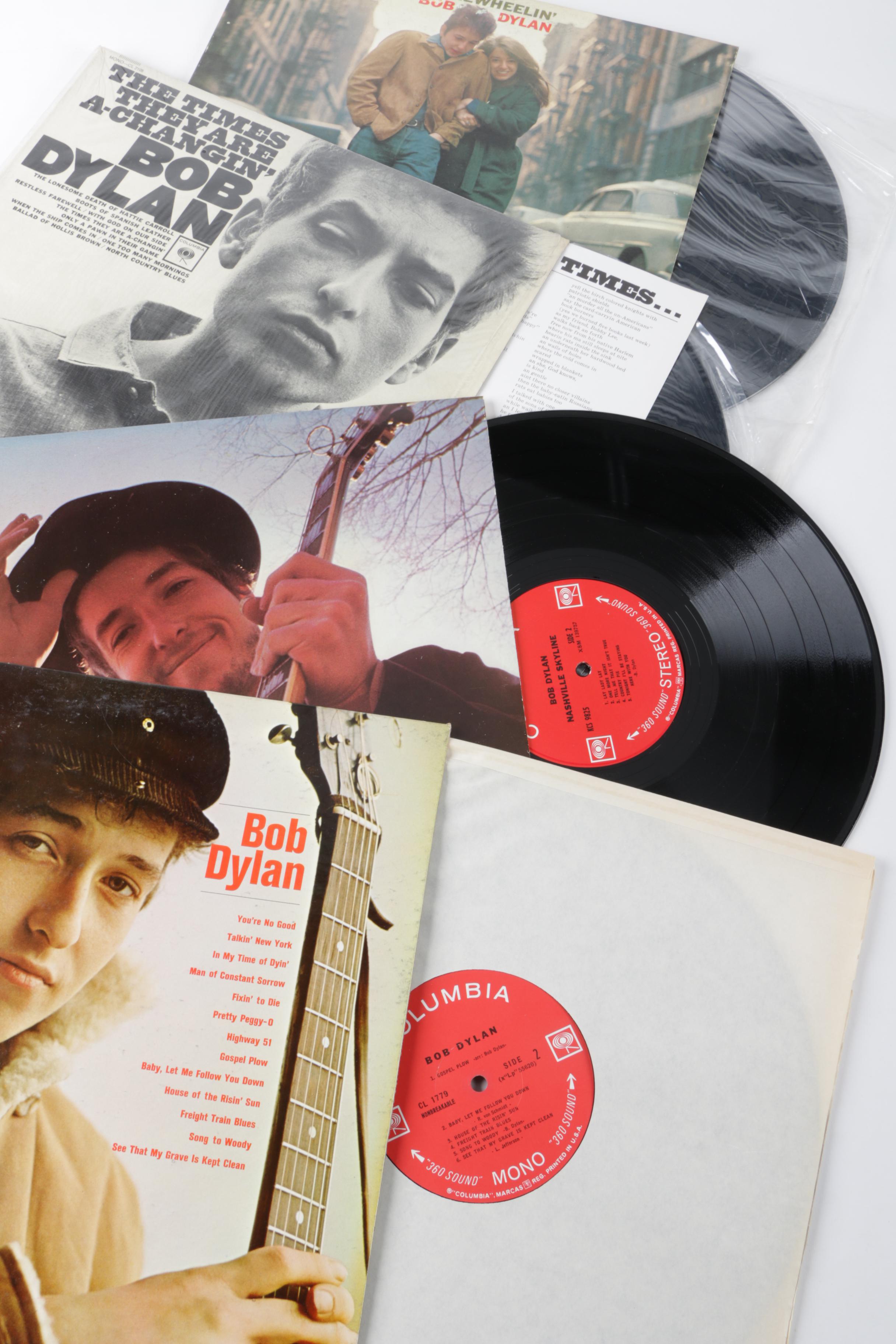 Collectible Bob Dylan Records Including First Self Titled LP