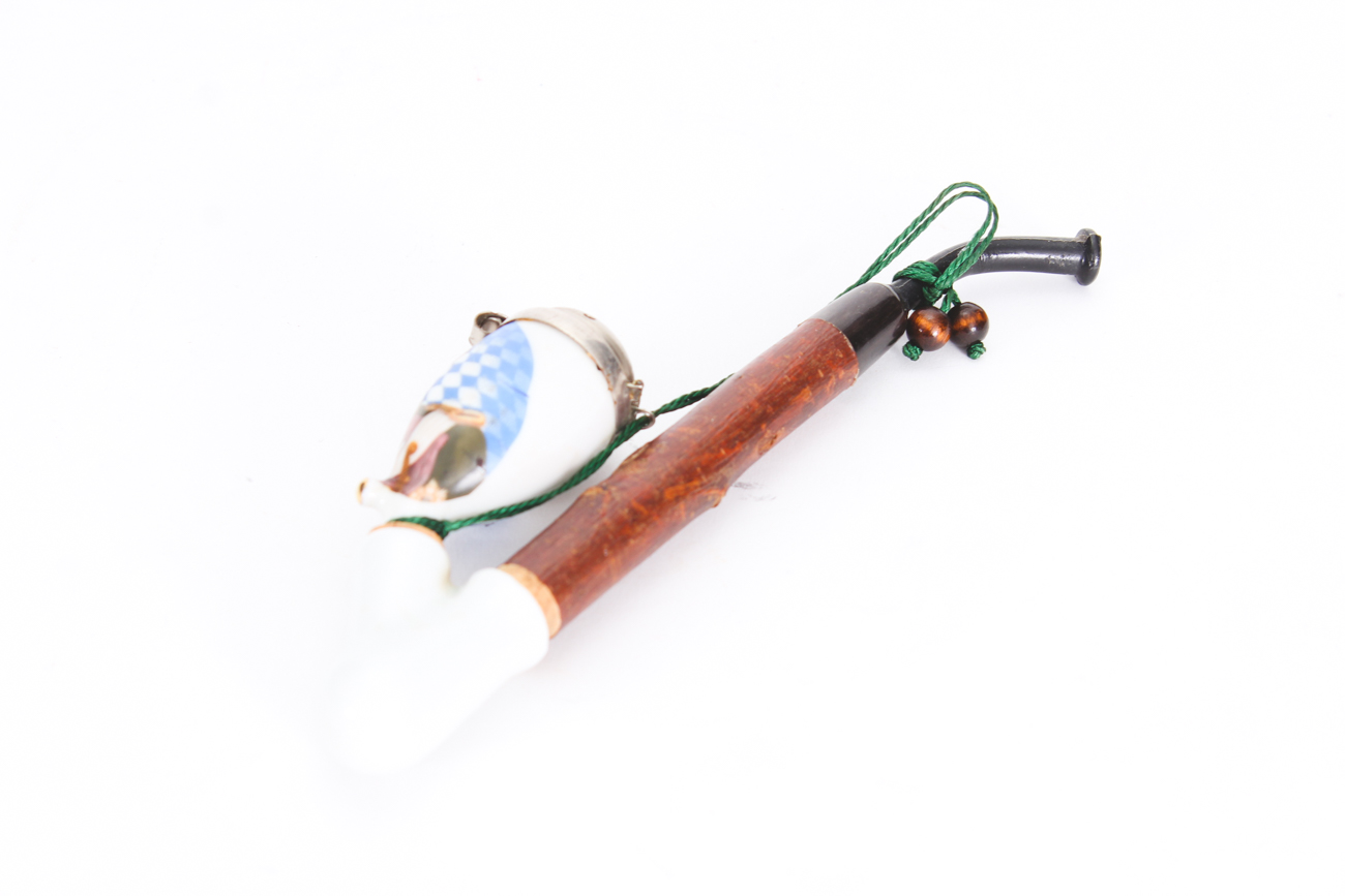 Vintage German Porcelain King Ludwig II of Bavaria Tobacco Pipe
