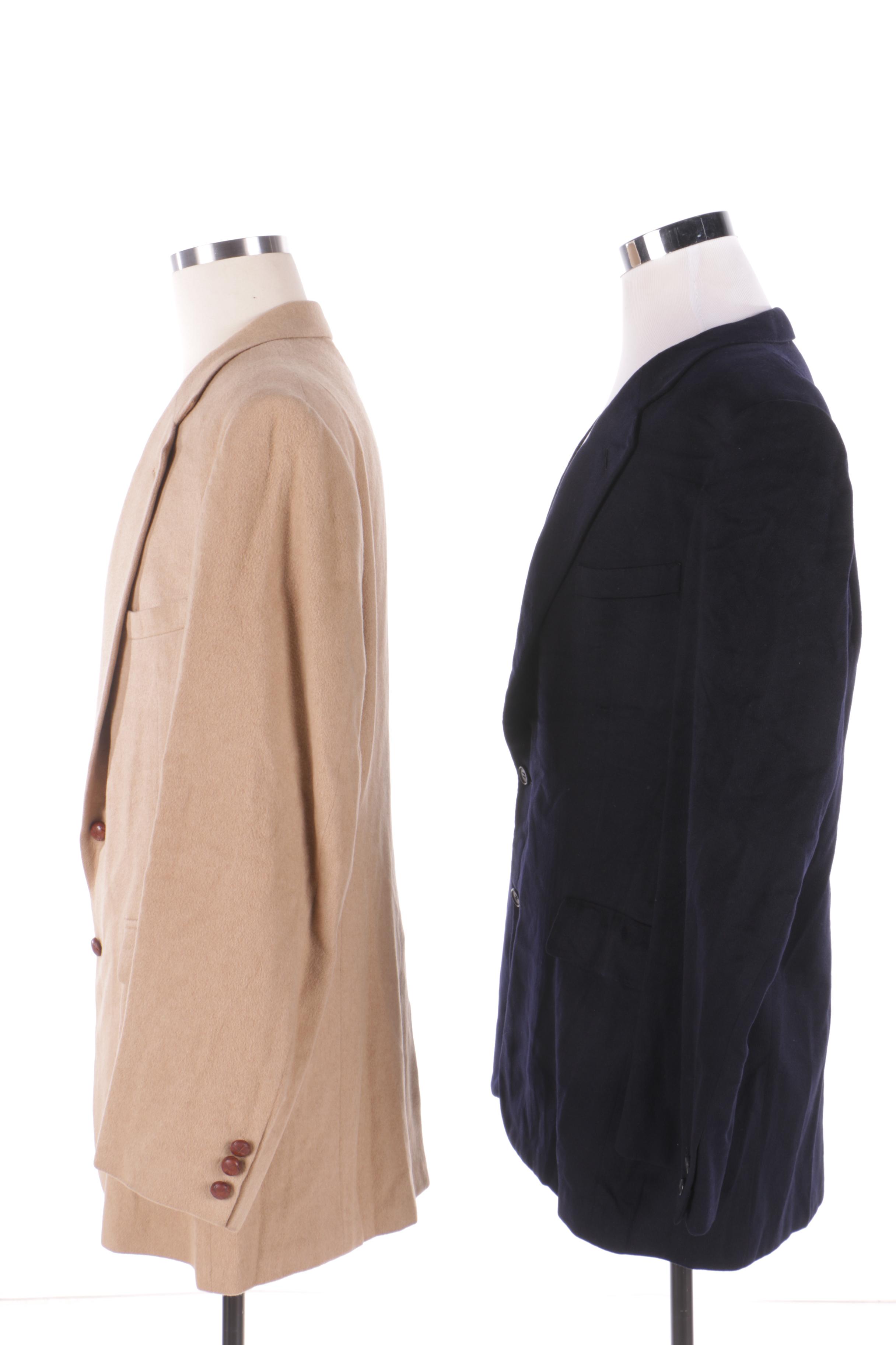 Men's Charles Klein Camel Hair and Chester Barrie Cashmere Wool Jackets