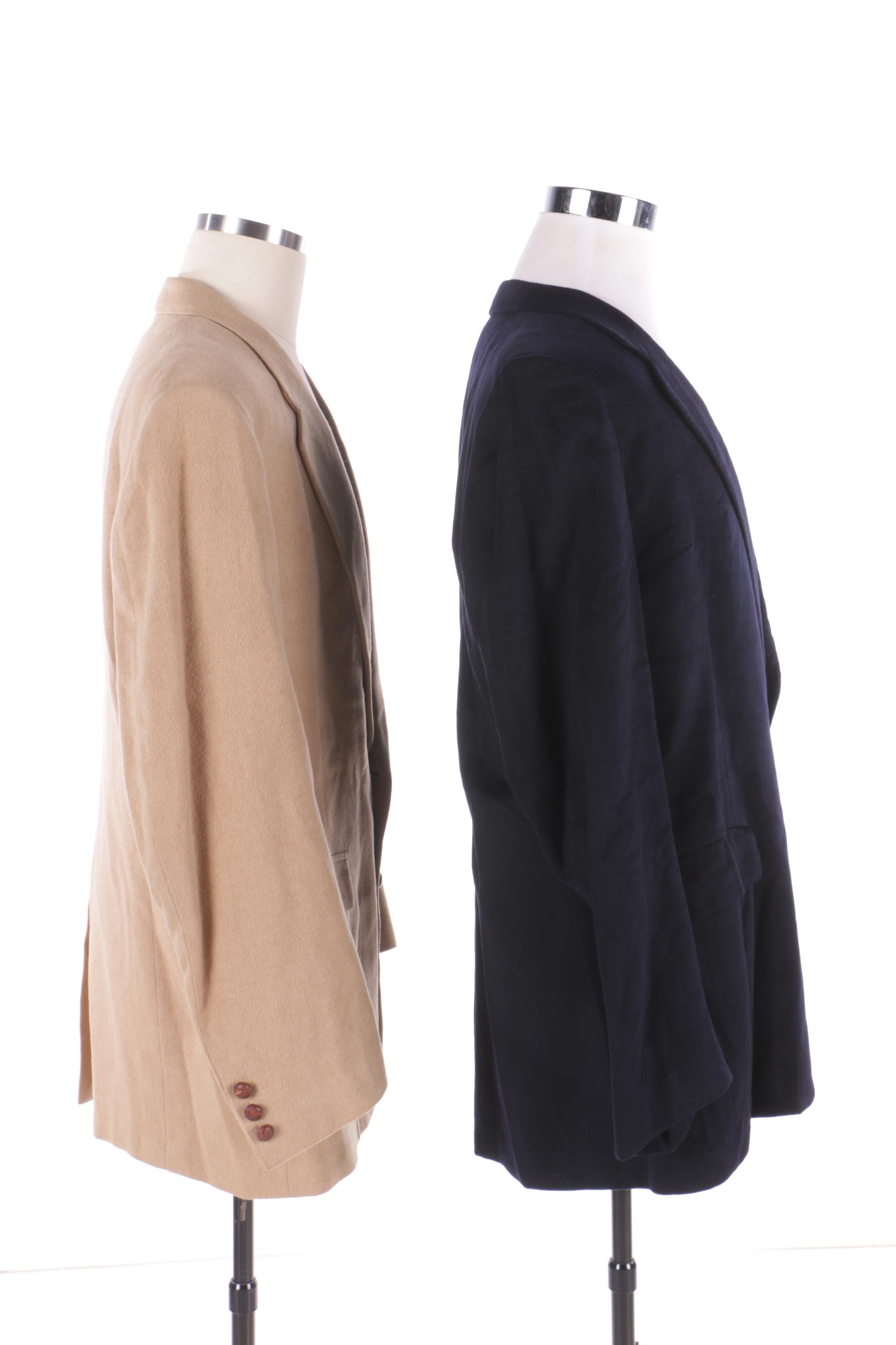 Men's Charles Klein Camel Hair and Chester Barrie Cashmere Wool Jackets