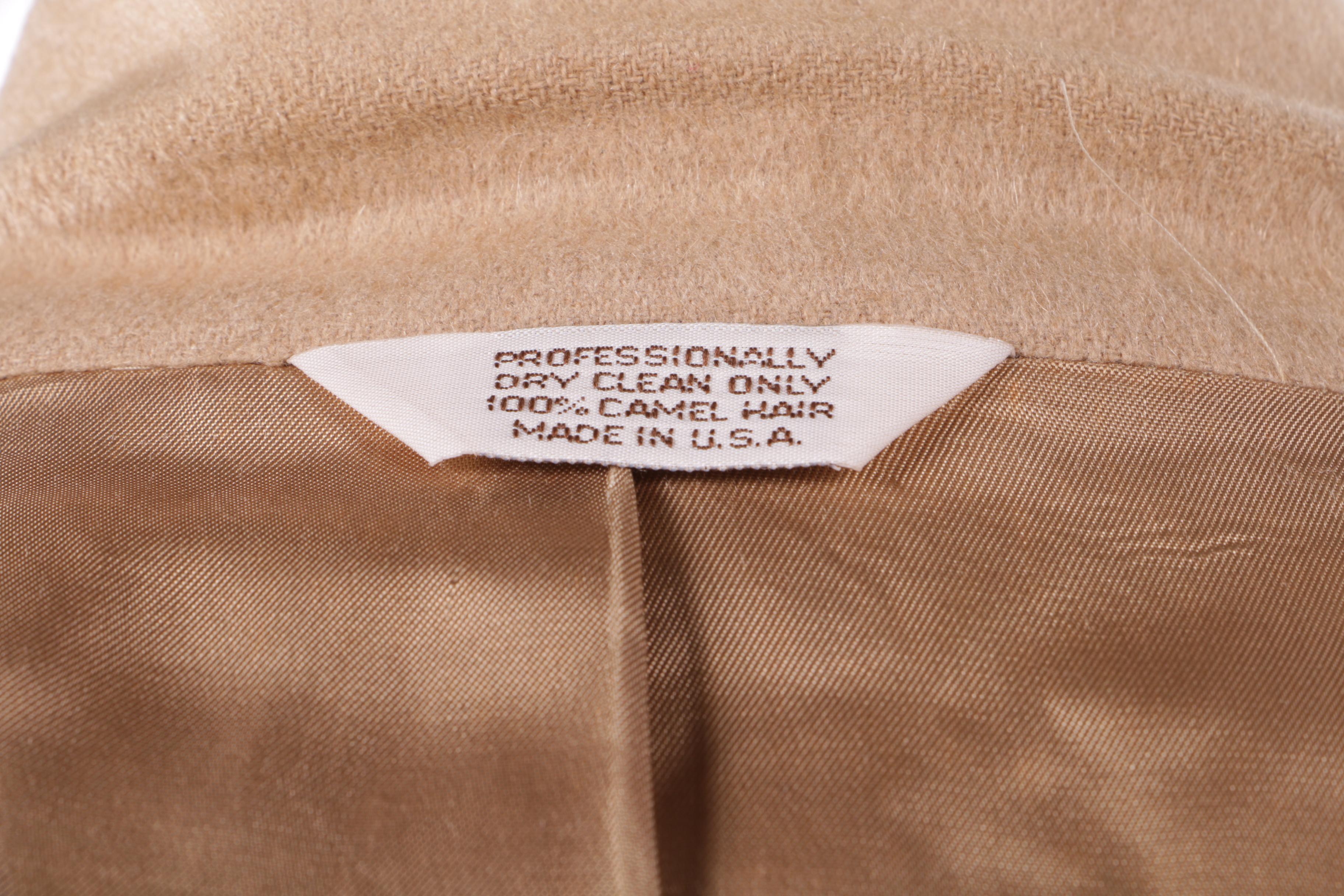 Men's Charles Klein Camel Hair and Chester Barrie Cashmere Wool Jackets