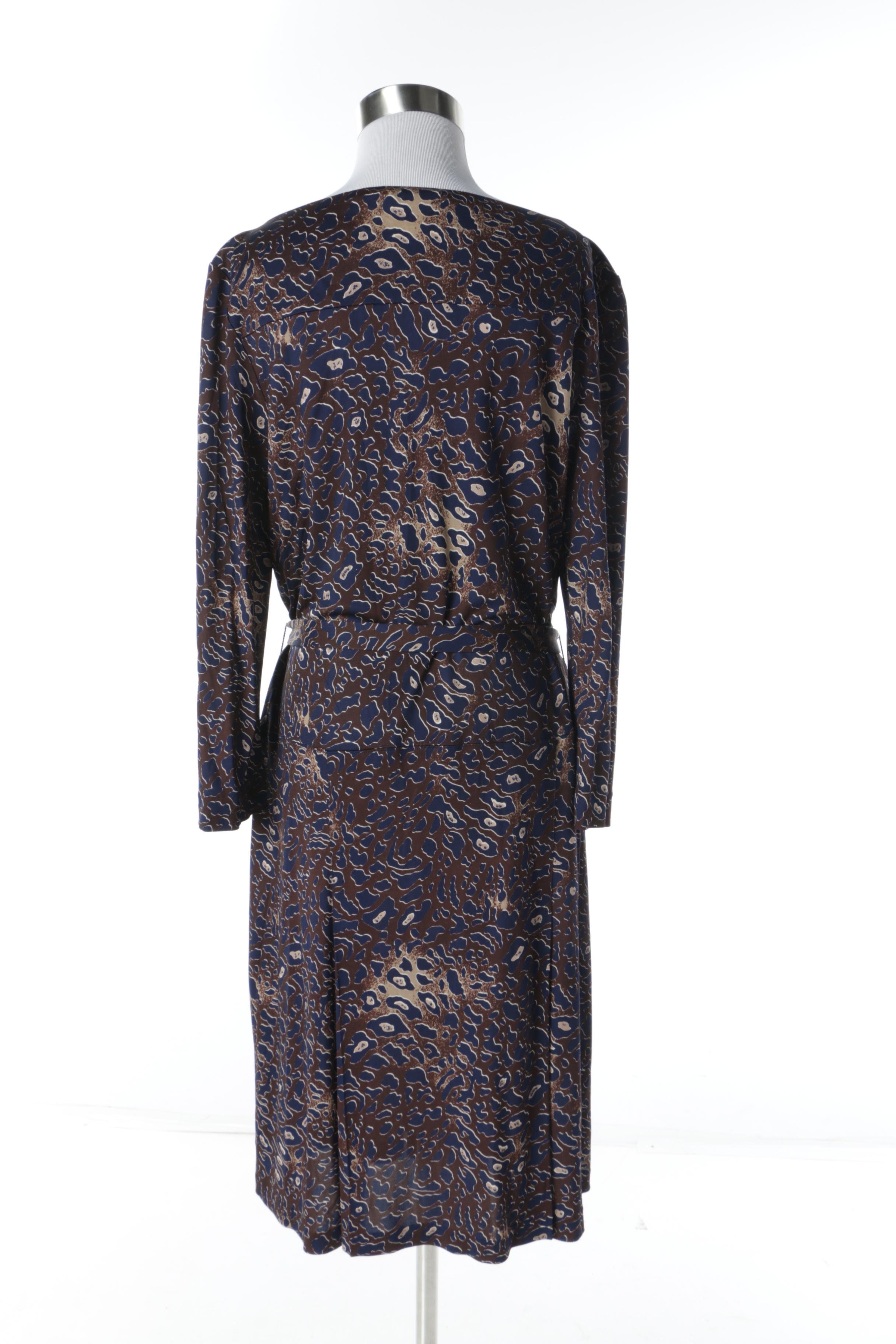 Tory Burch Casual Print Dress with Tie Sash