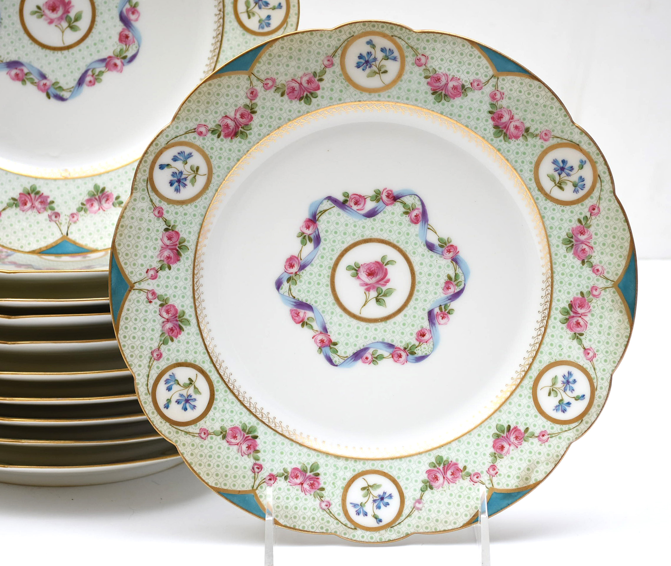 Set Of Eleven Limoges Plates