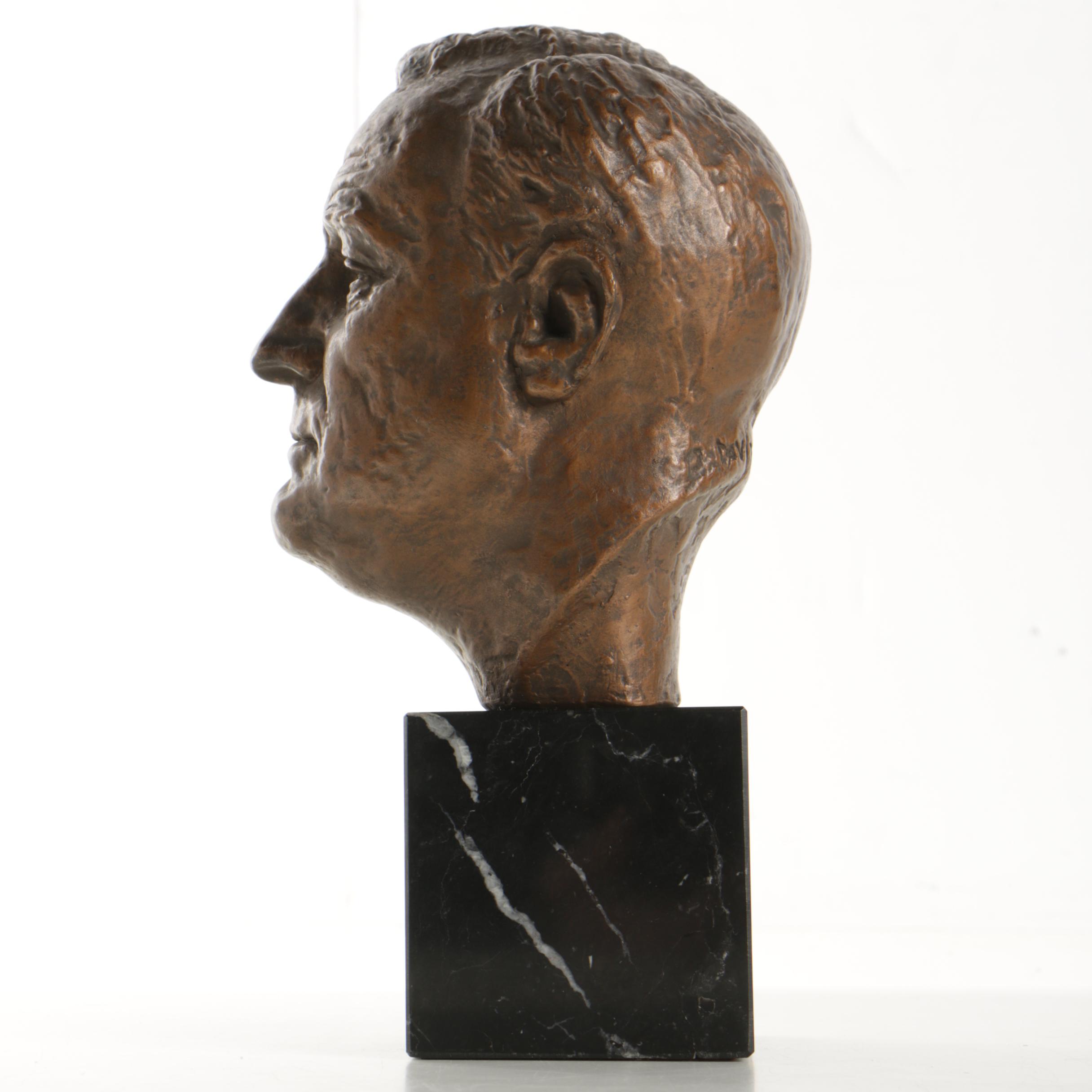 Reproduction Bust of FDR After Jo Davidson