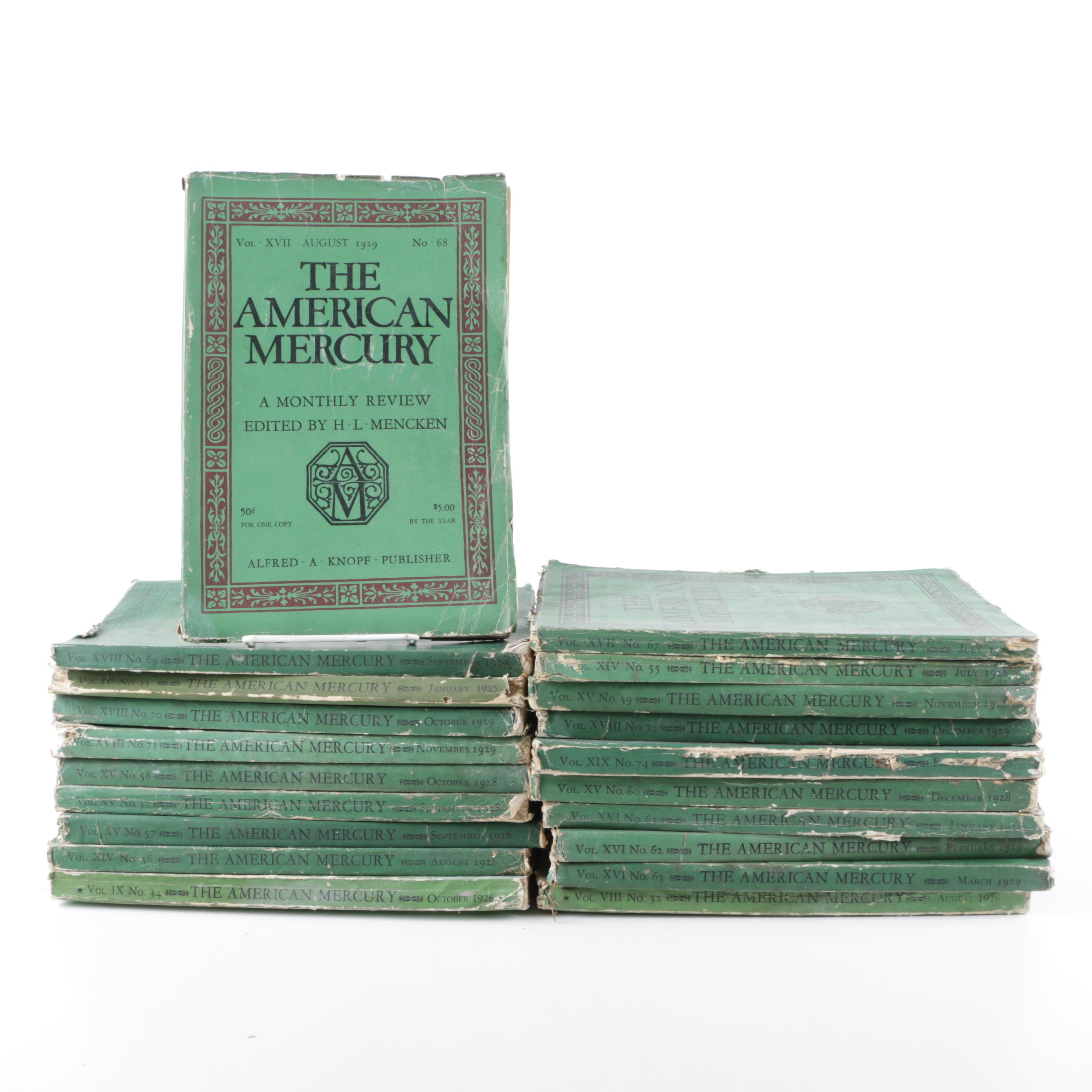 1920s Issues of "The American Mercury" Including 1926 Volumes