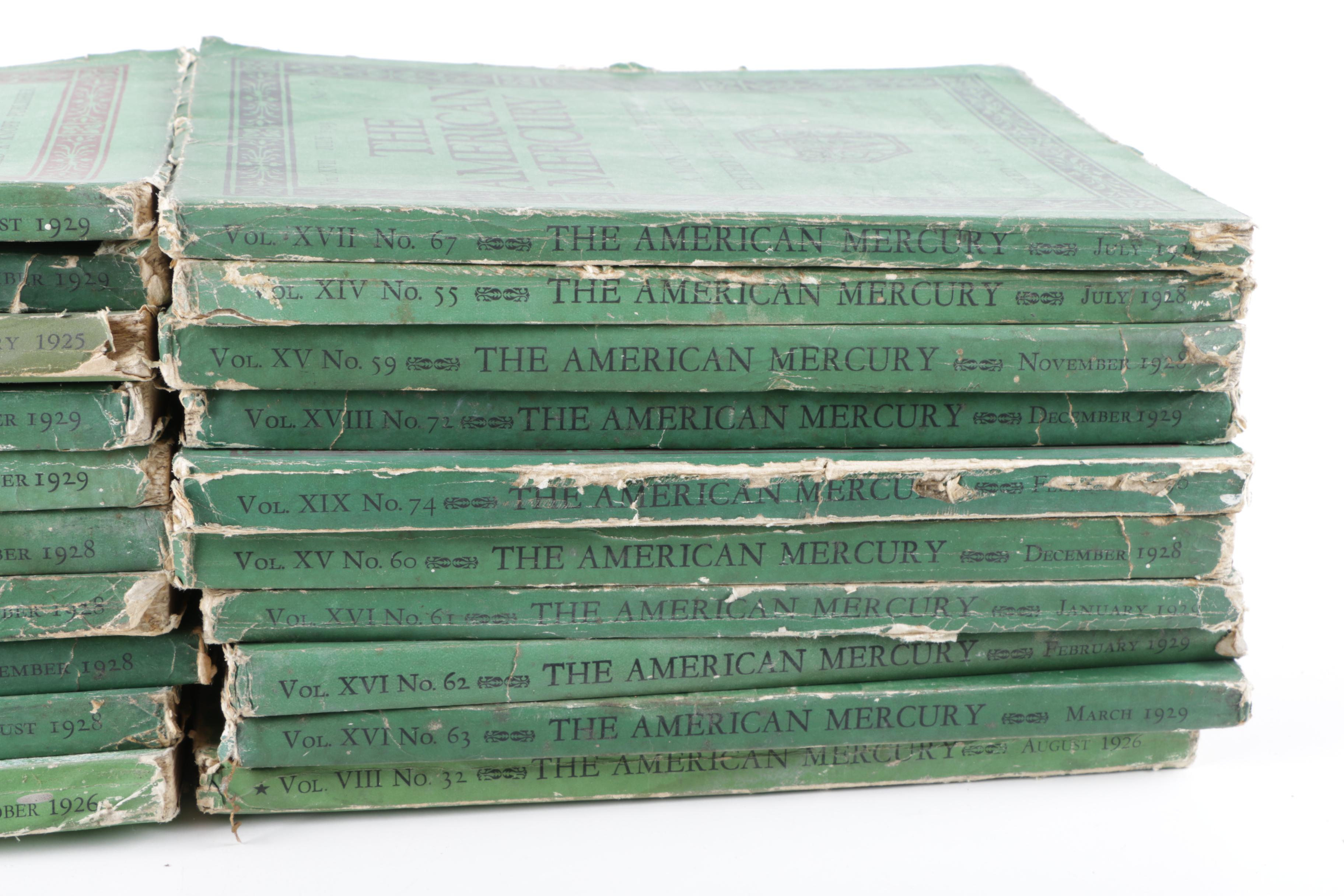 1920s Issues of "The American Mercury" Including 1926 Volumes