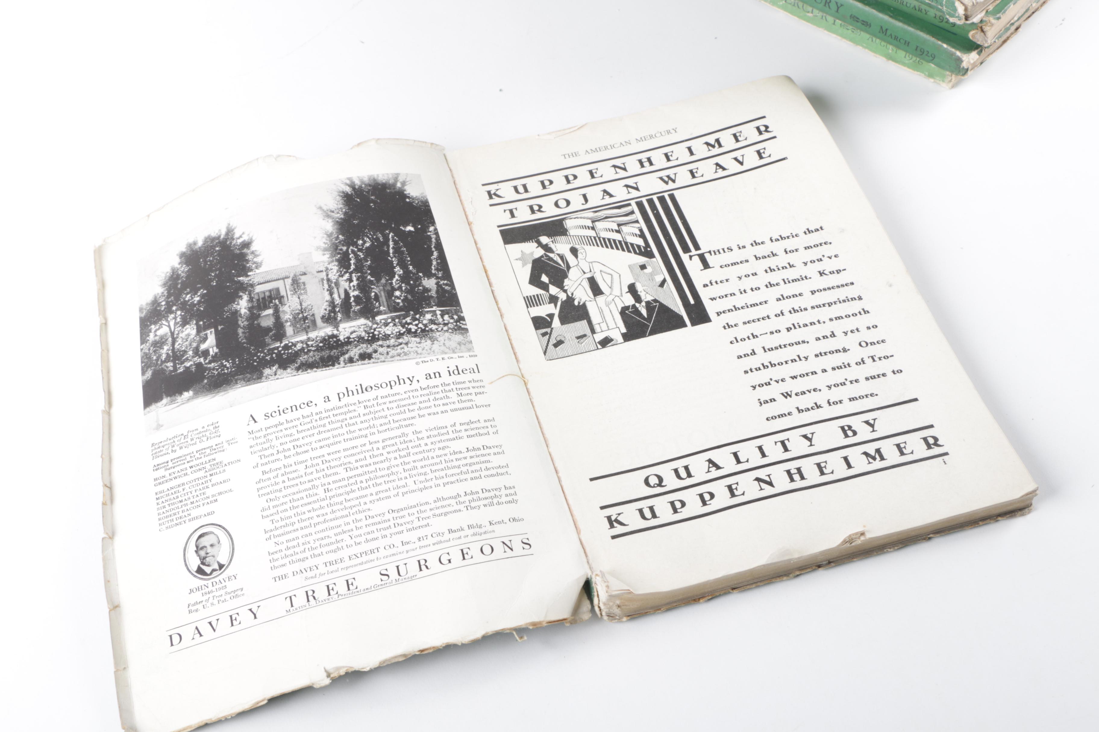 1920s Issues of "The American Mercury" Including 1926 Volumes