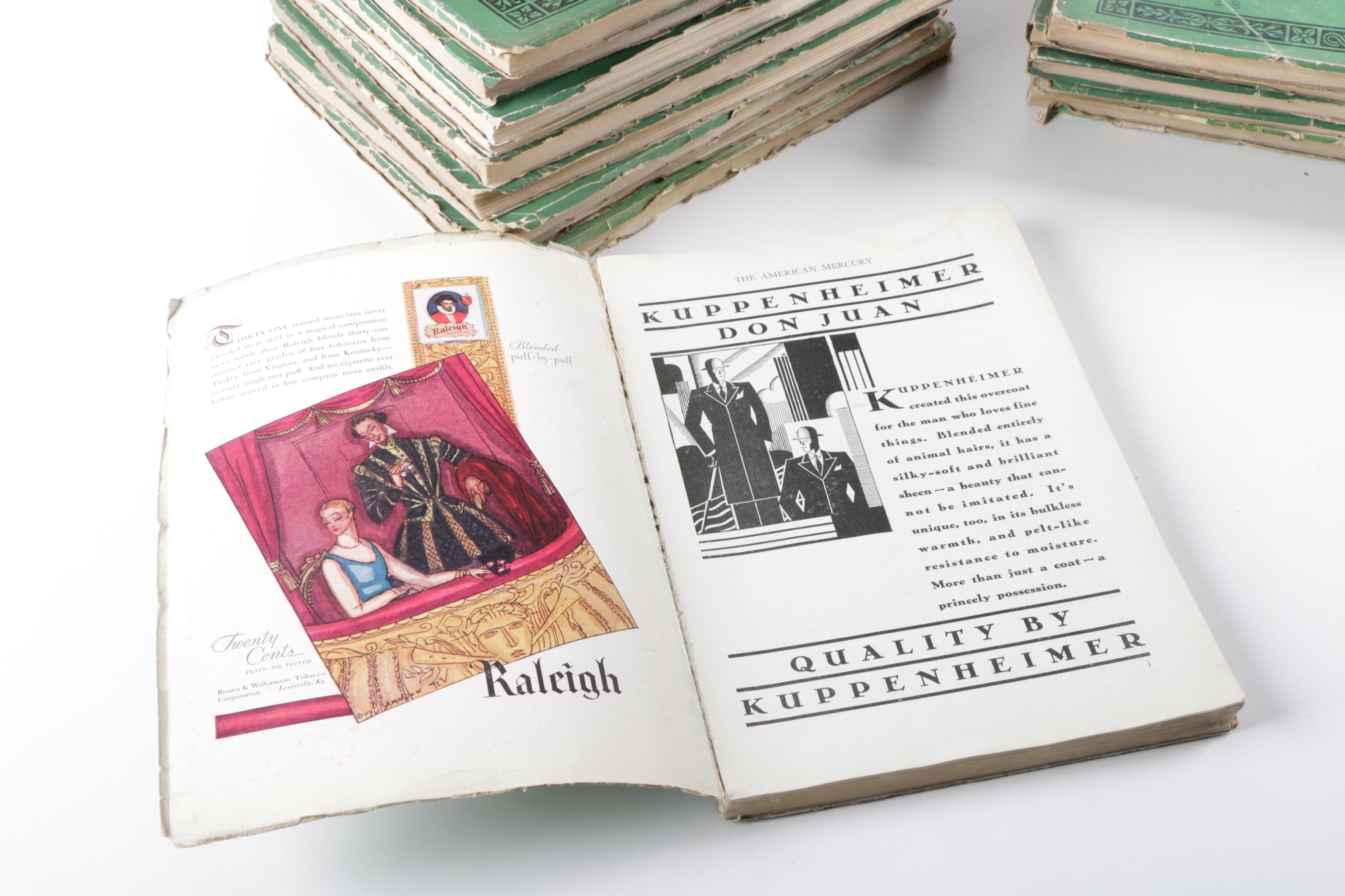 1920s Issues of "The American Mercury" Including 1926 Volumes