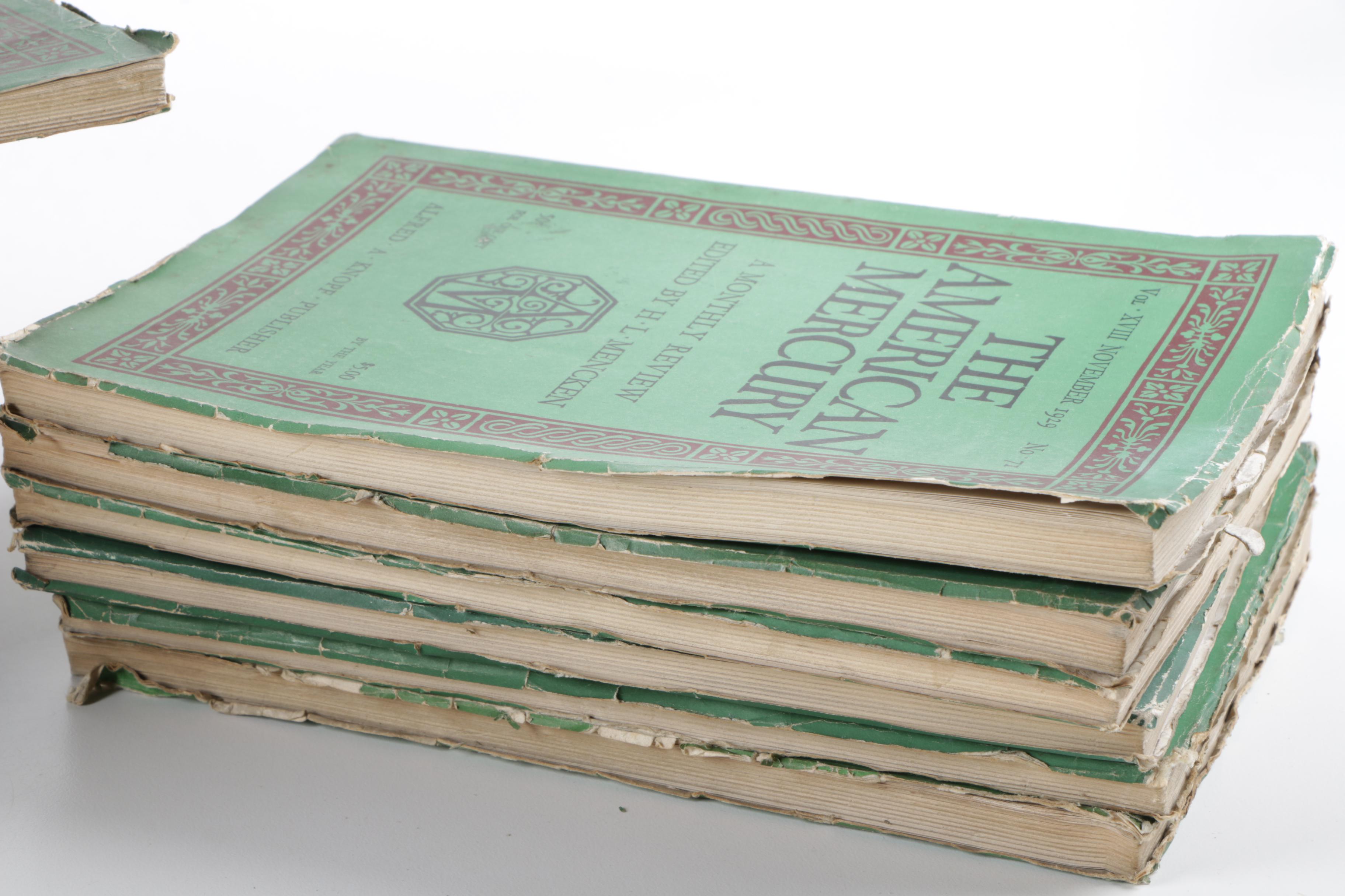 1920s Issues of "The American Mercury" Including 1926 Volumes