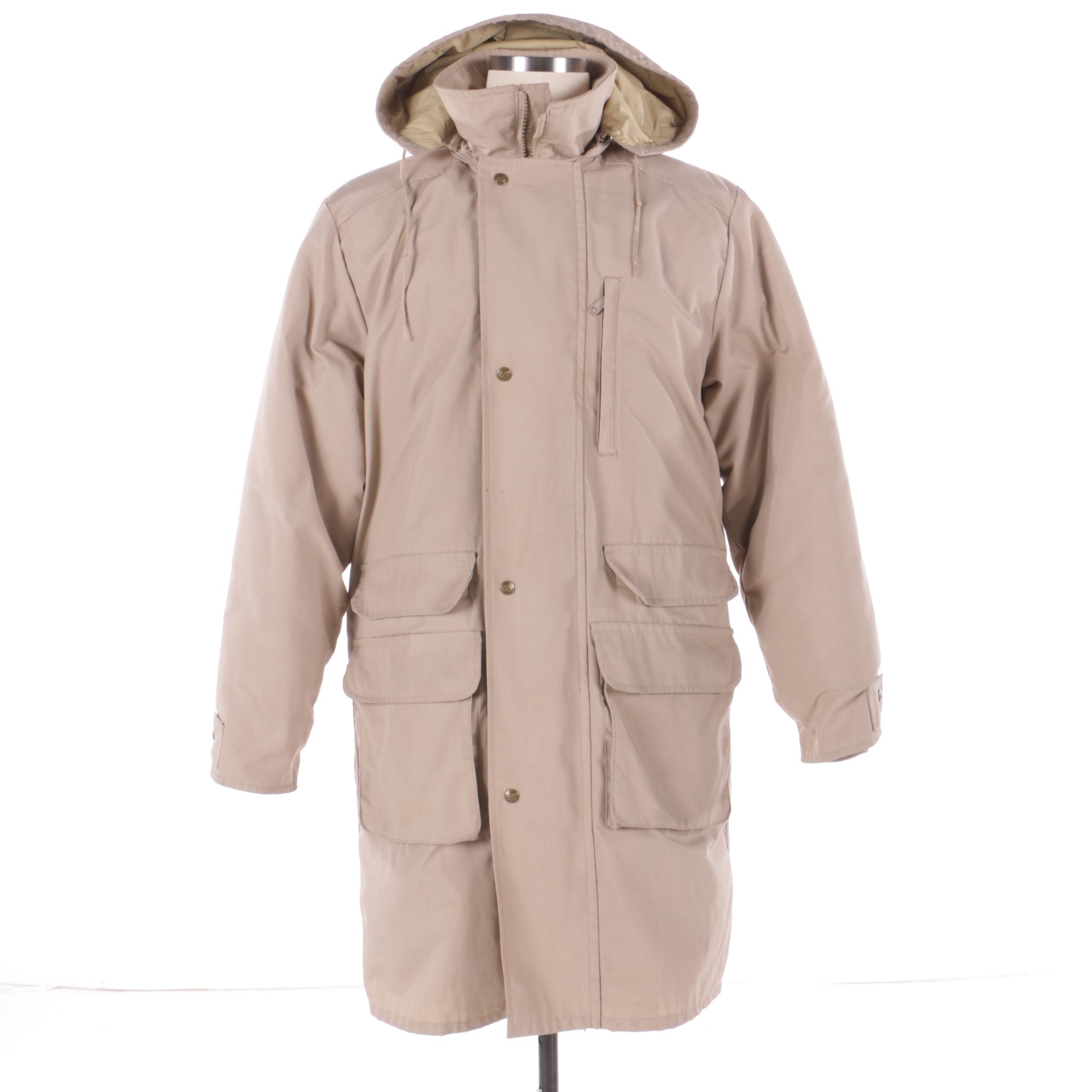 Men's Eddie Bauer Khaki Hooded Winter Coat