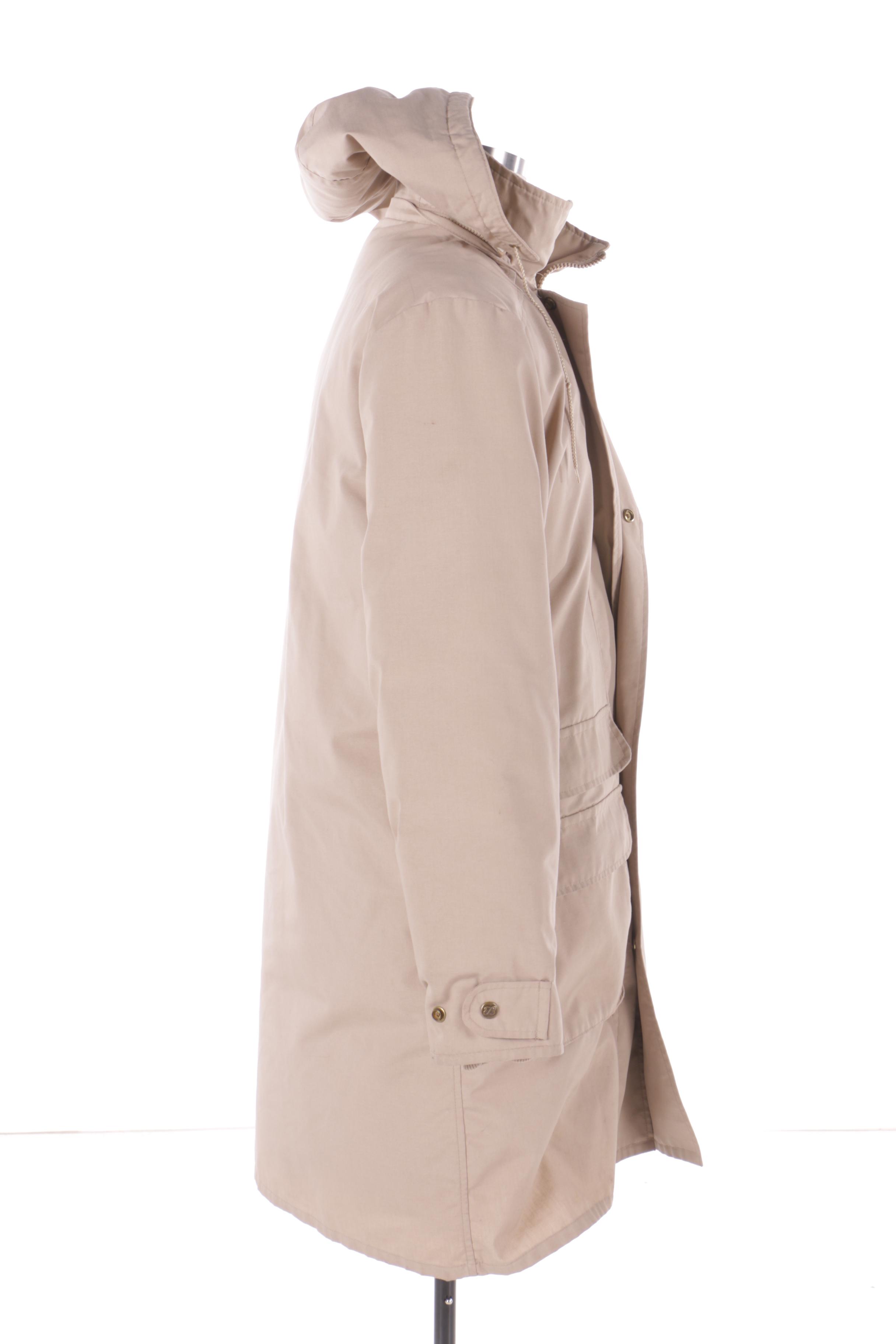 Men's Eddie Bauer Khaki Hooded Winter Coat