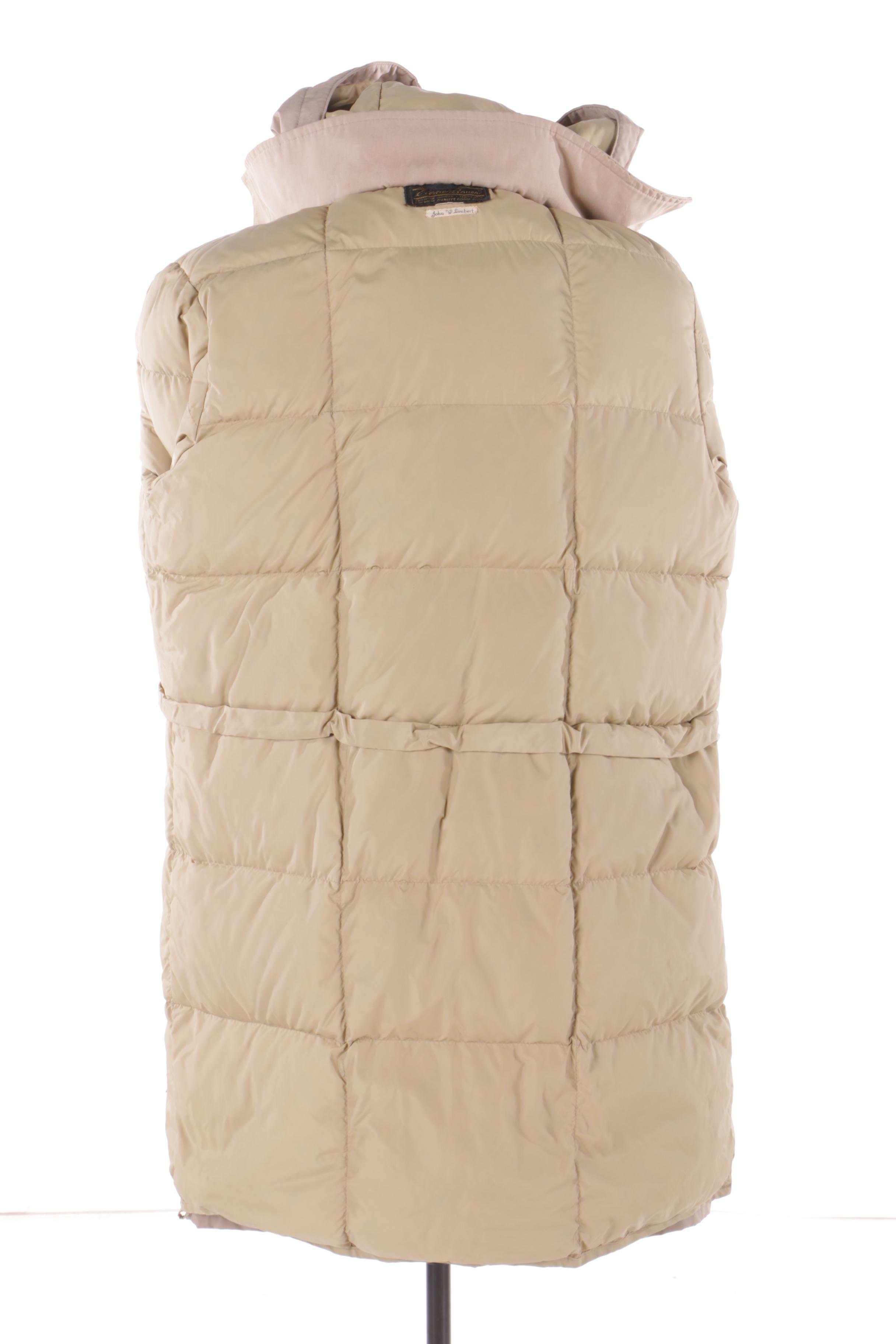 Men's Eddie Bauer Khaki Hooded Winter Coat