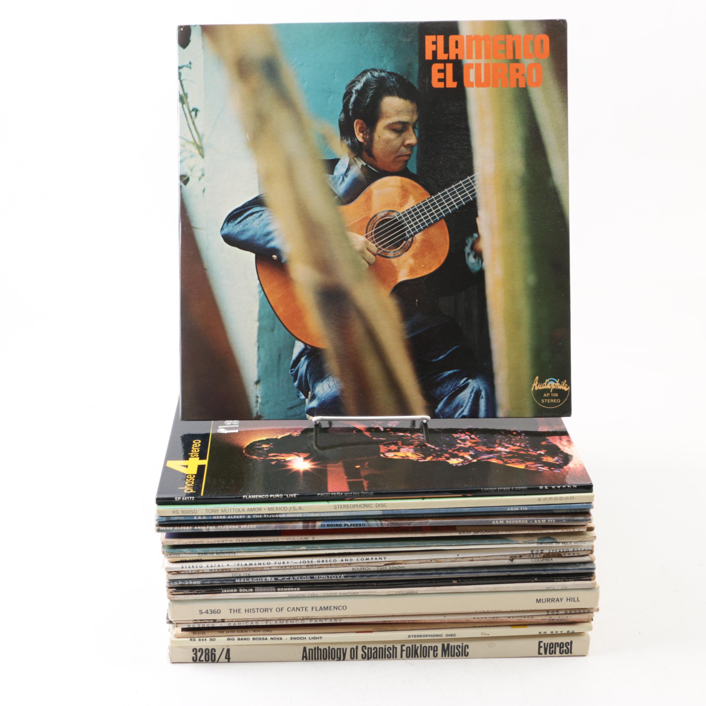 Latin Music Records Including Herb Alpert, Trini Lopez, Carlos Montoya