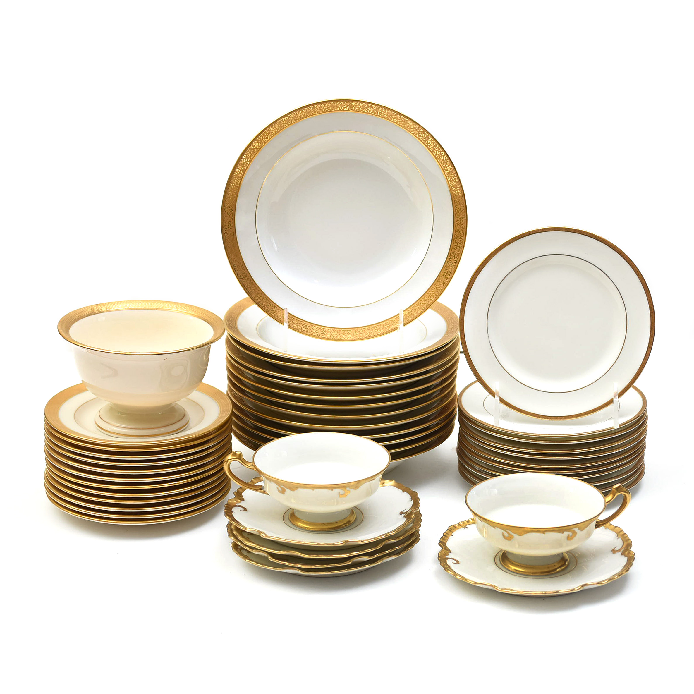 Gold and White China