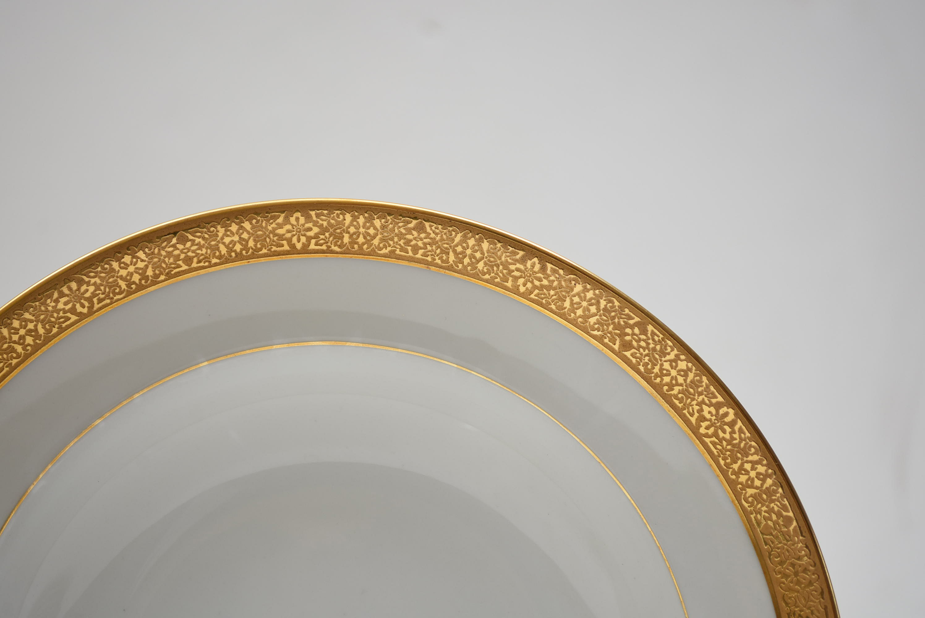 Gold and White China