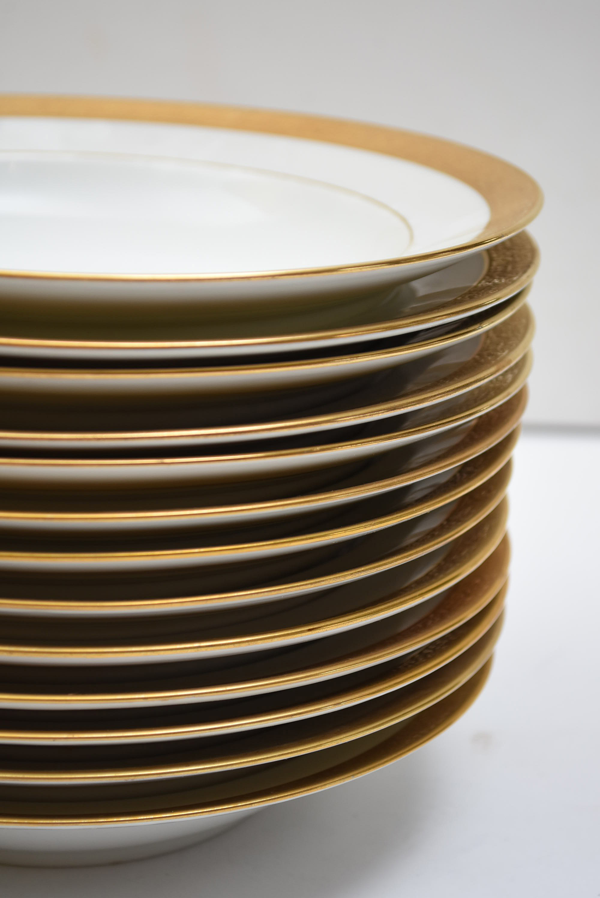 Gold and White China