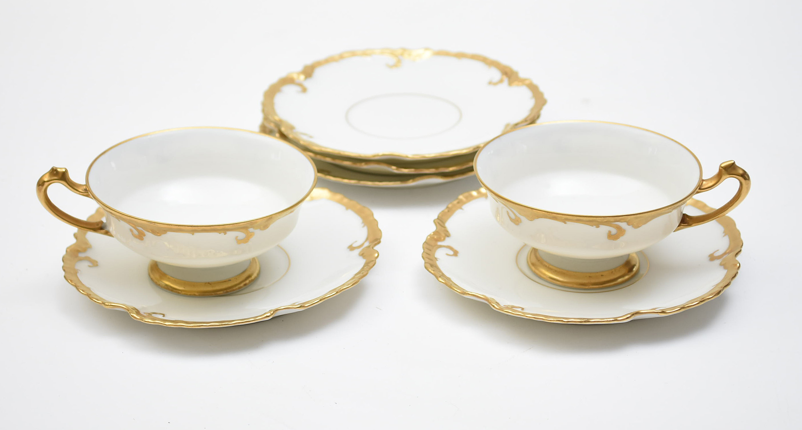 Gold and White China