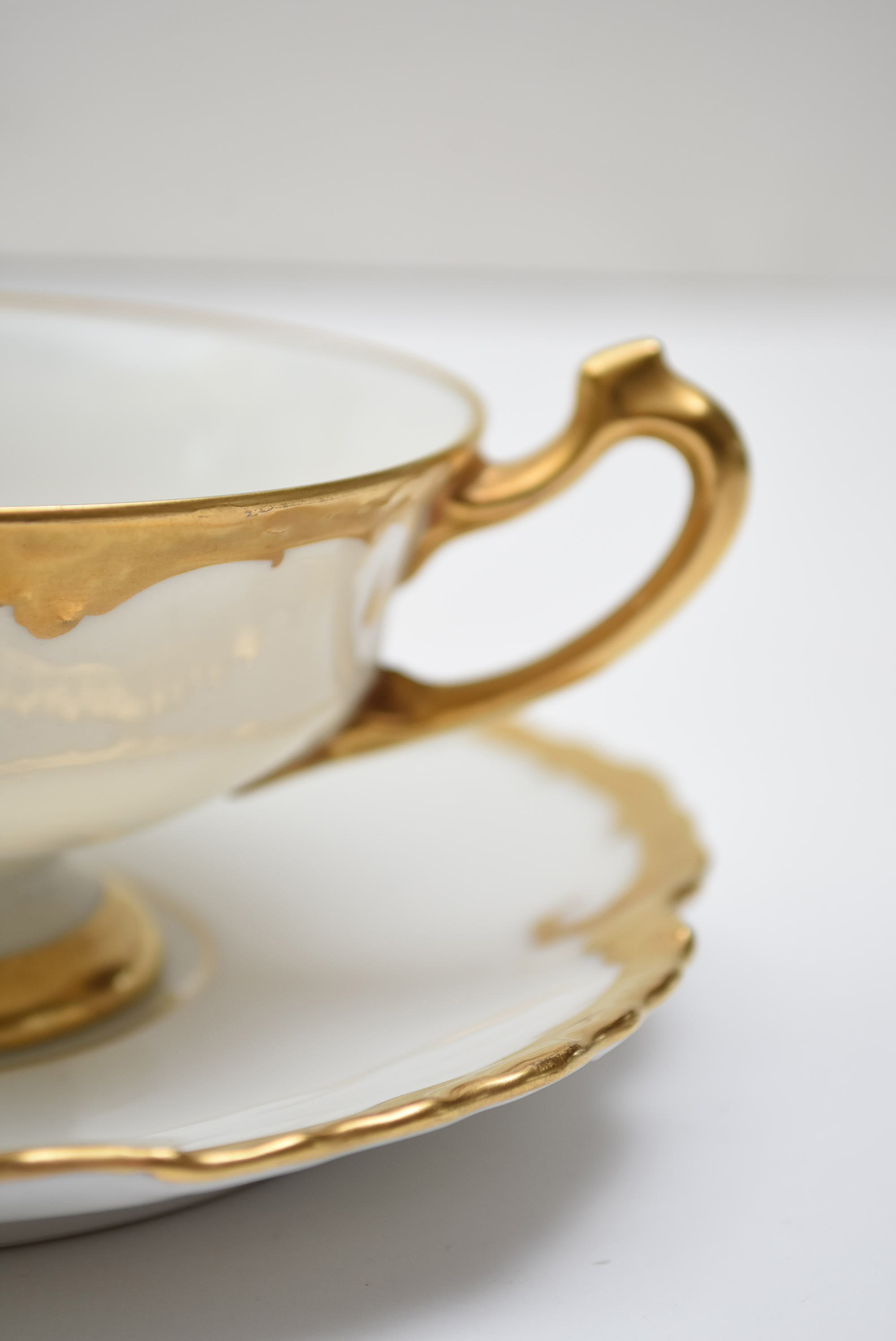 Gold and White China