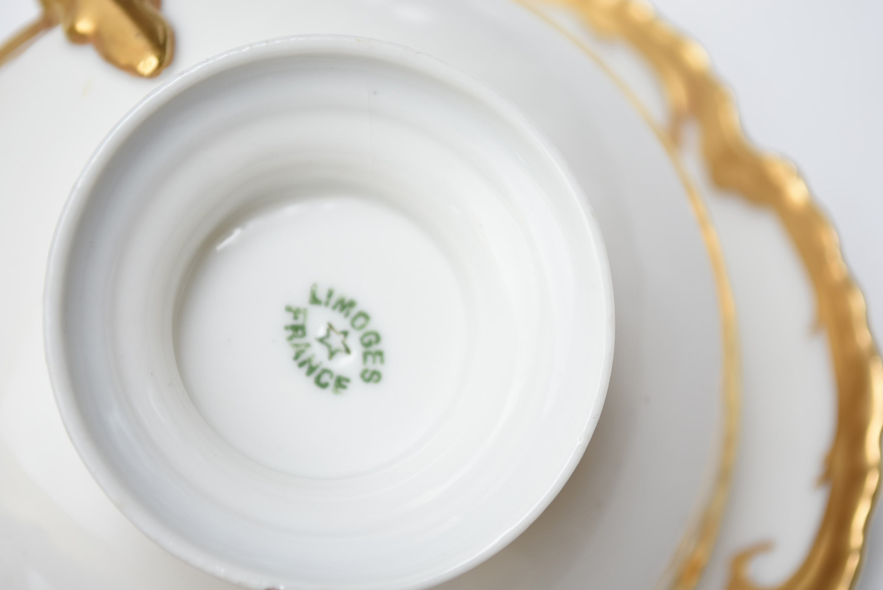 Gold and White China