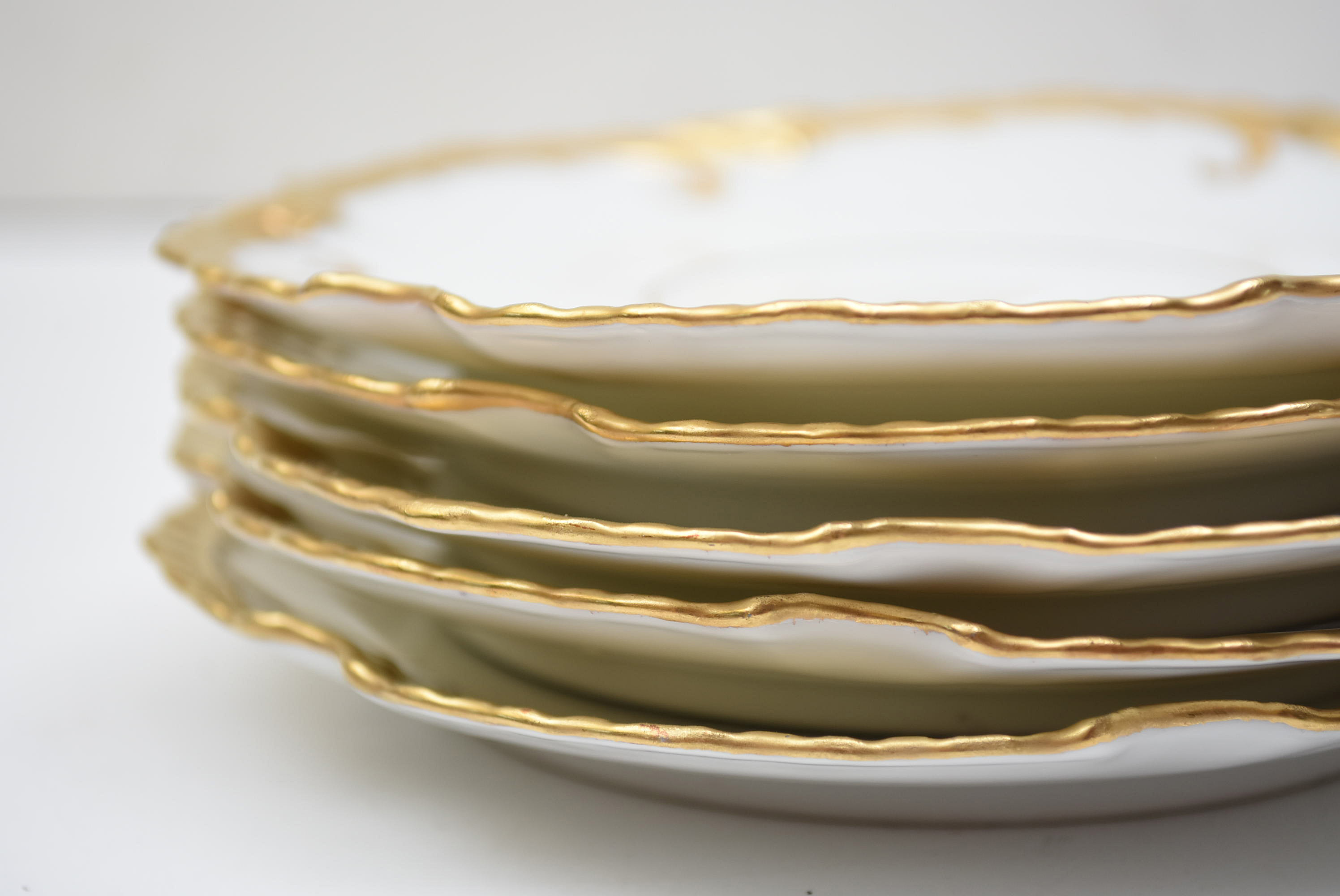 Gold and White China