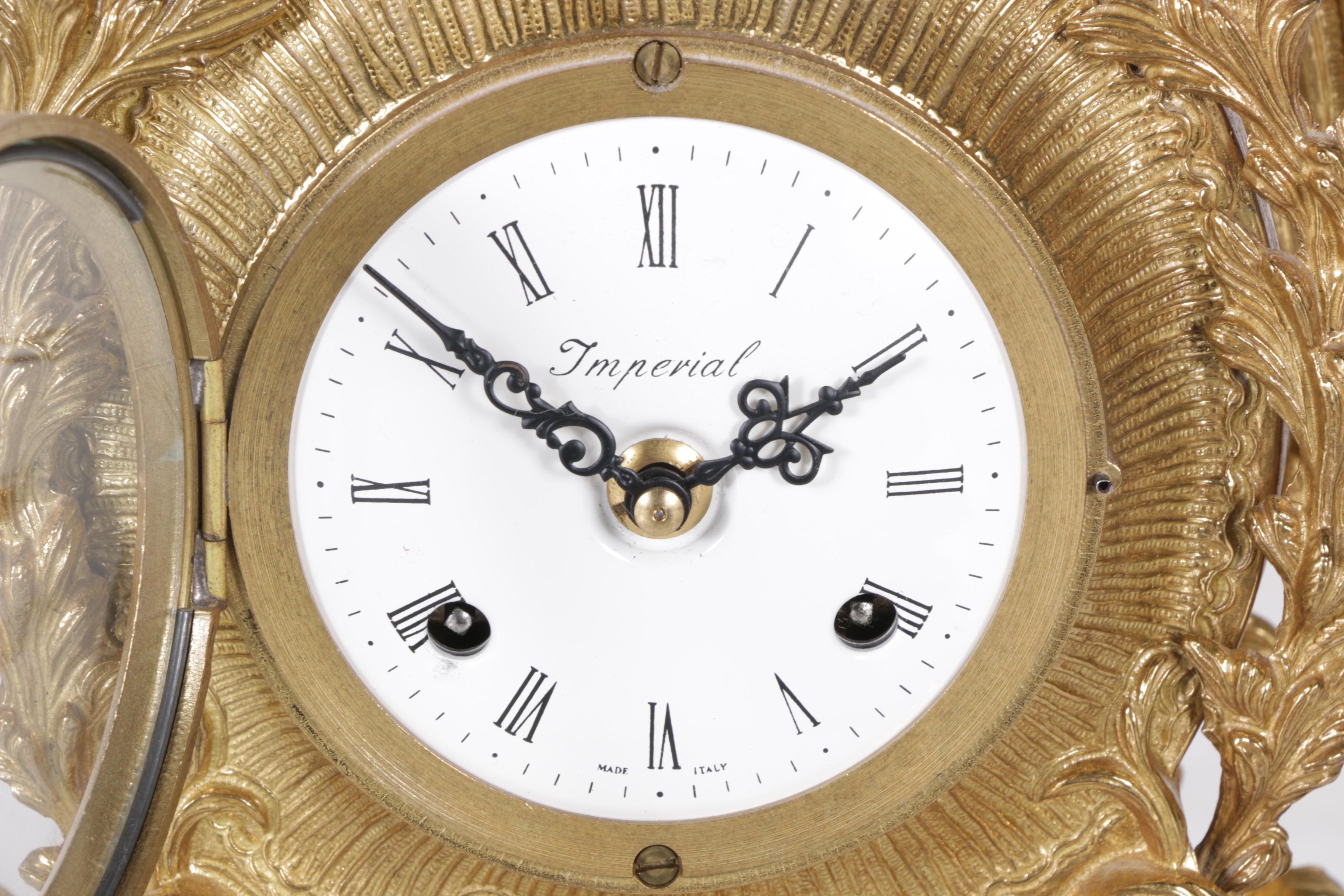 Brass Brevettato Mantel Clock by Imperial
