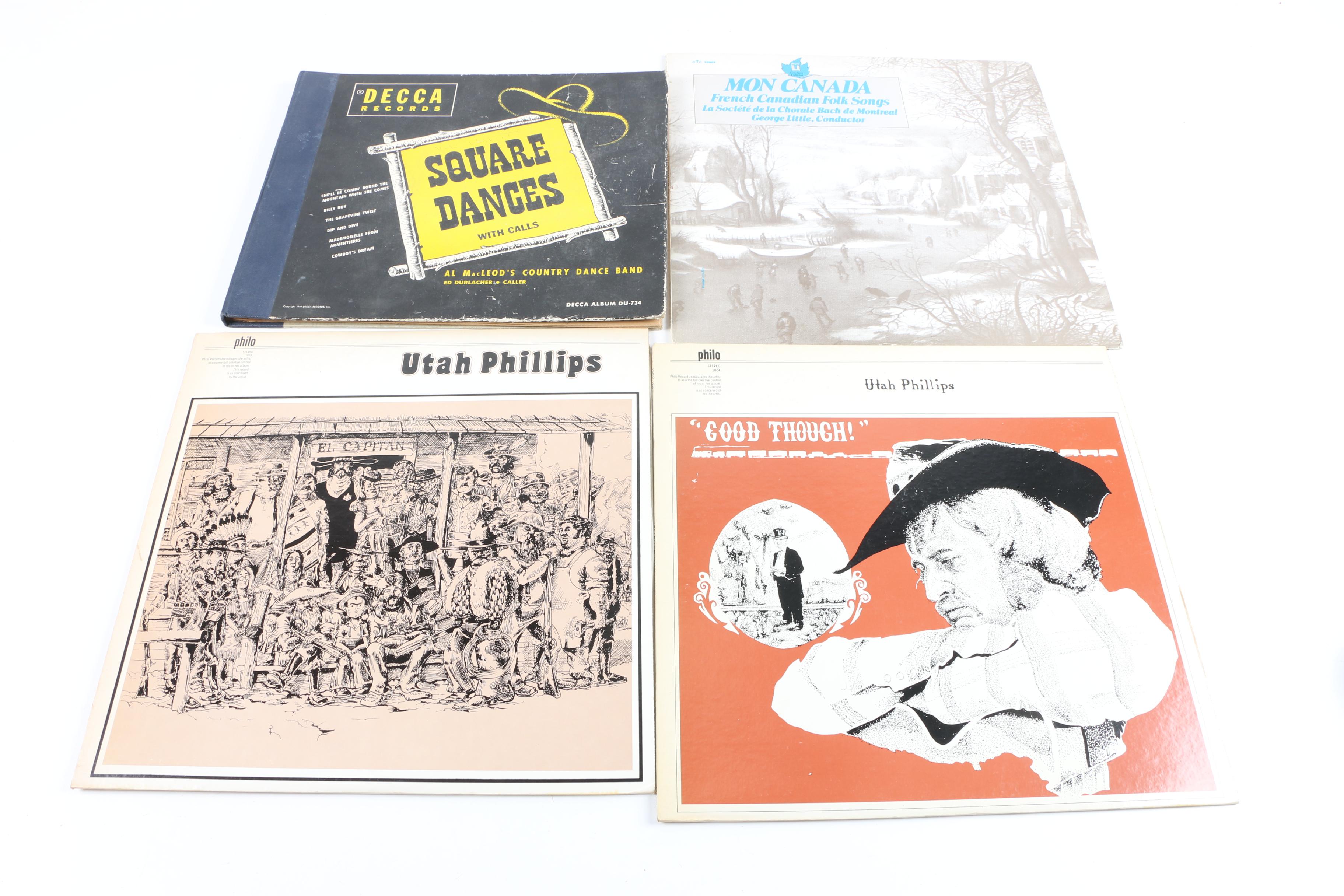 Utah Phillips, The Weavers, and Other Folk and Country LPs