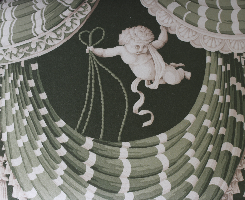 Art Deco Era Sewing Machine Table with a Pink Singer 401 A Machine