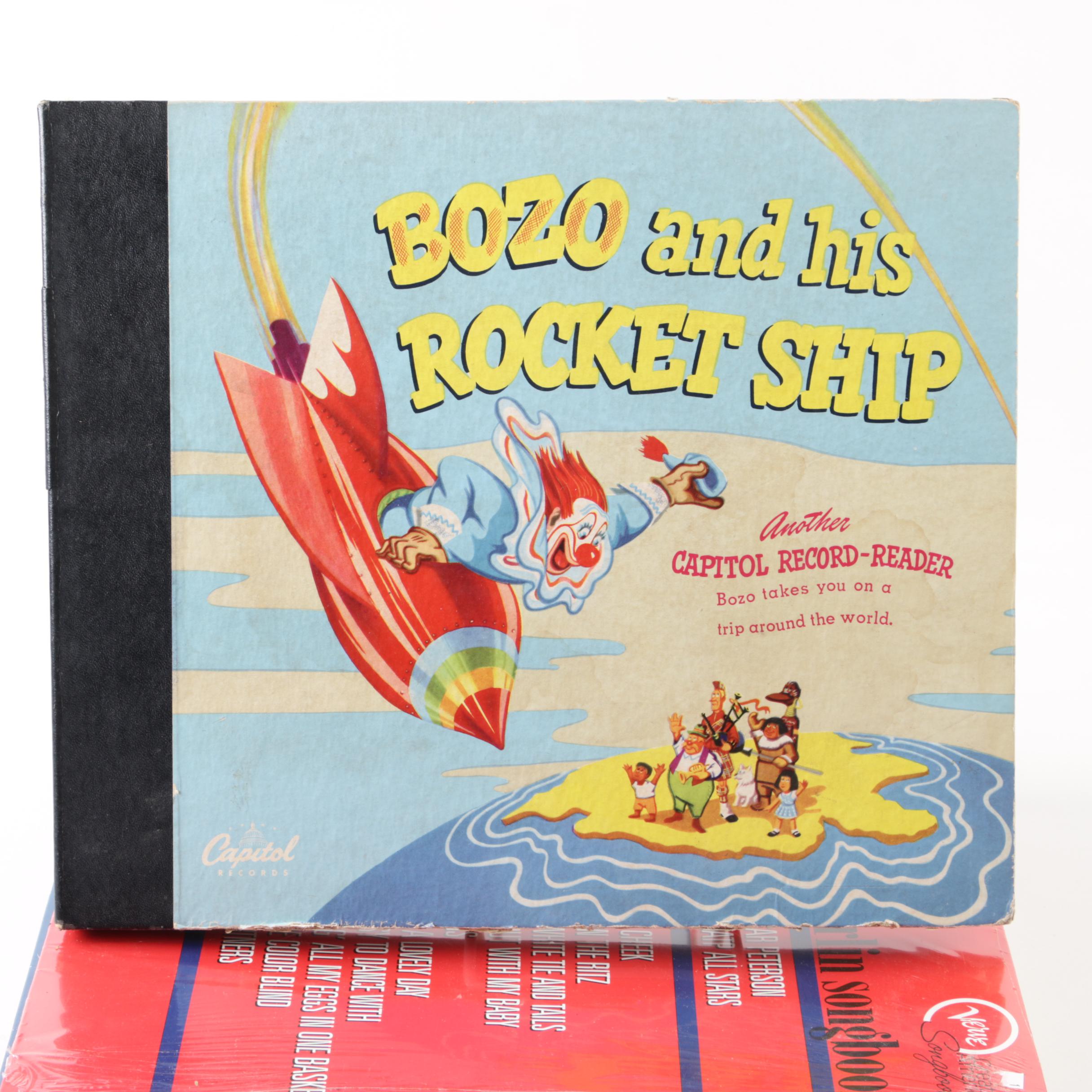 Vintage Children's and Christmas Records Including Bing Crosby, Bozo the Clown