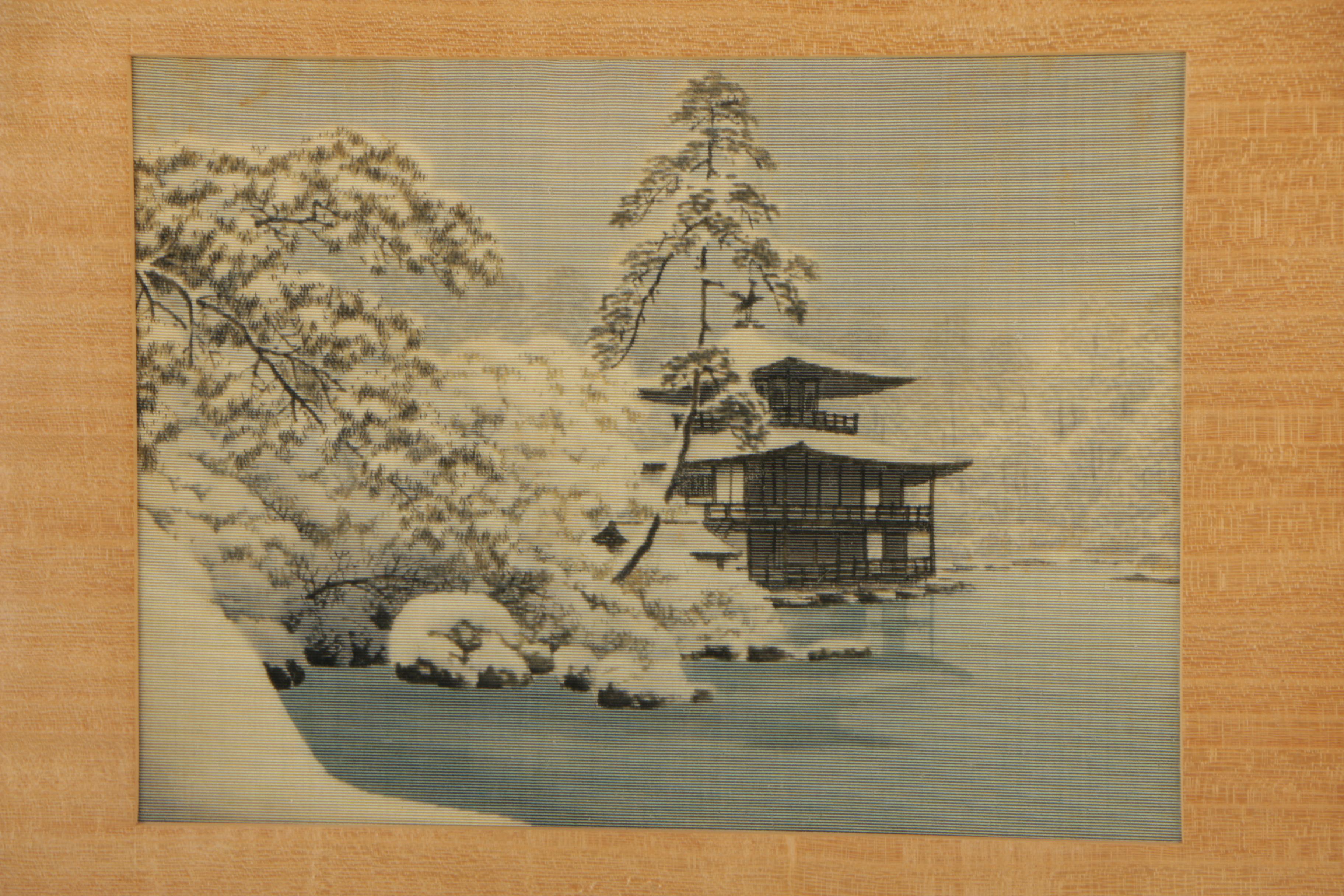 Japanese Gouache on Silk Landscapes