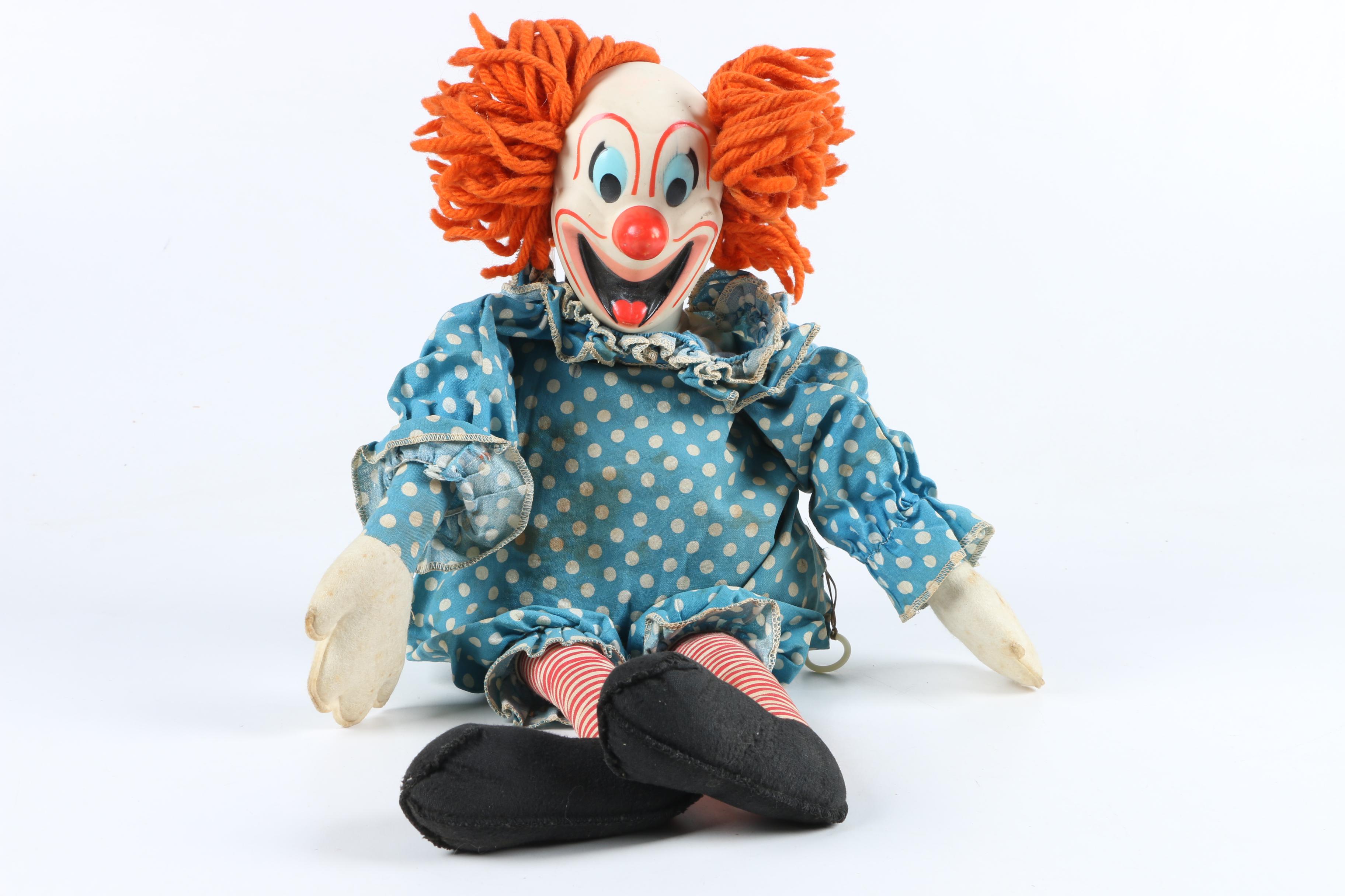 1960s Mattel "Bozo the Clown" Plush Doll