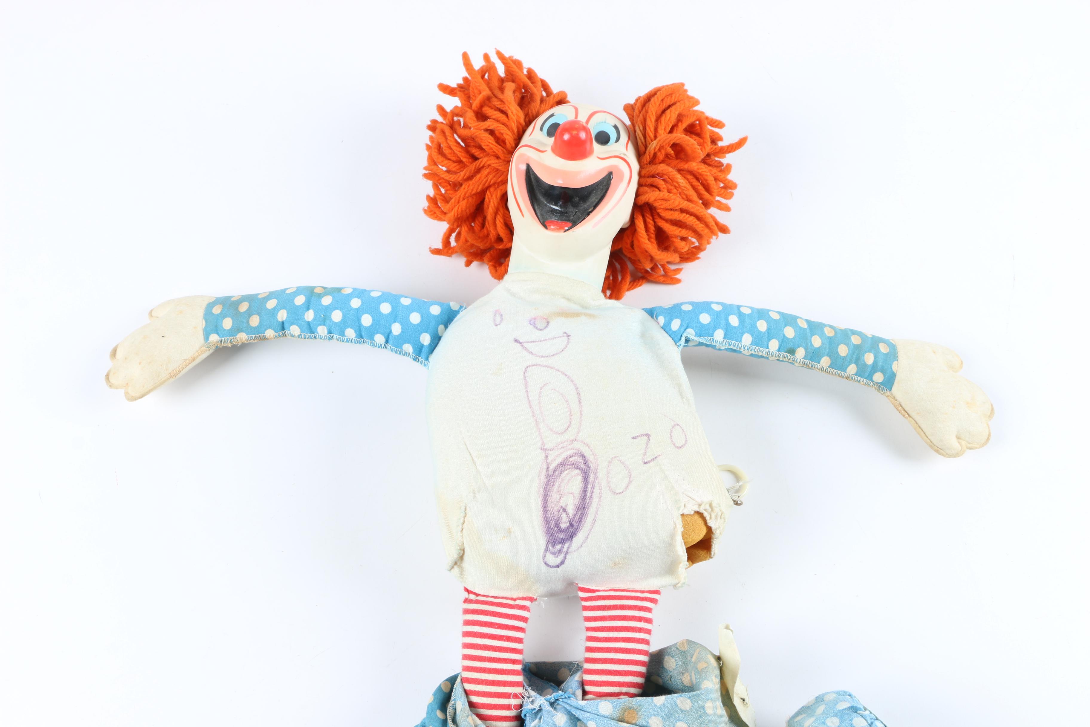 1960s Mattel "Bozo the Clown" Plush Doll