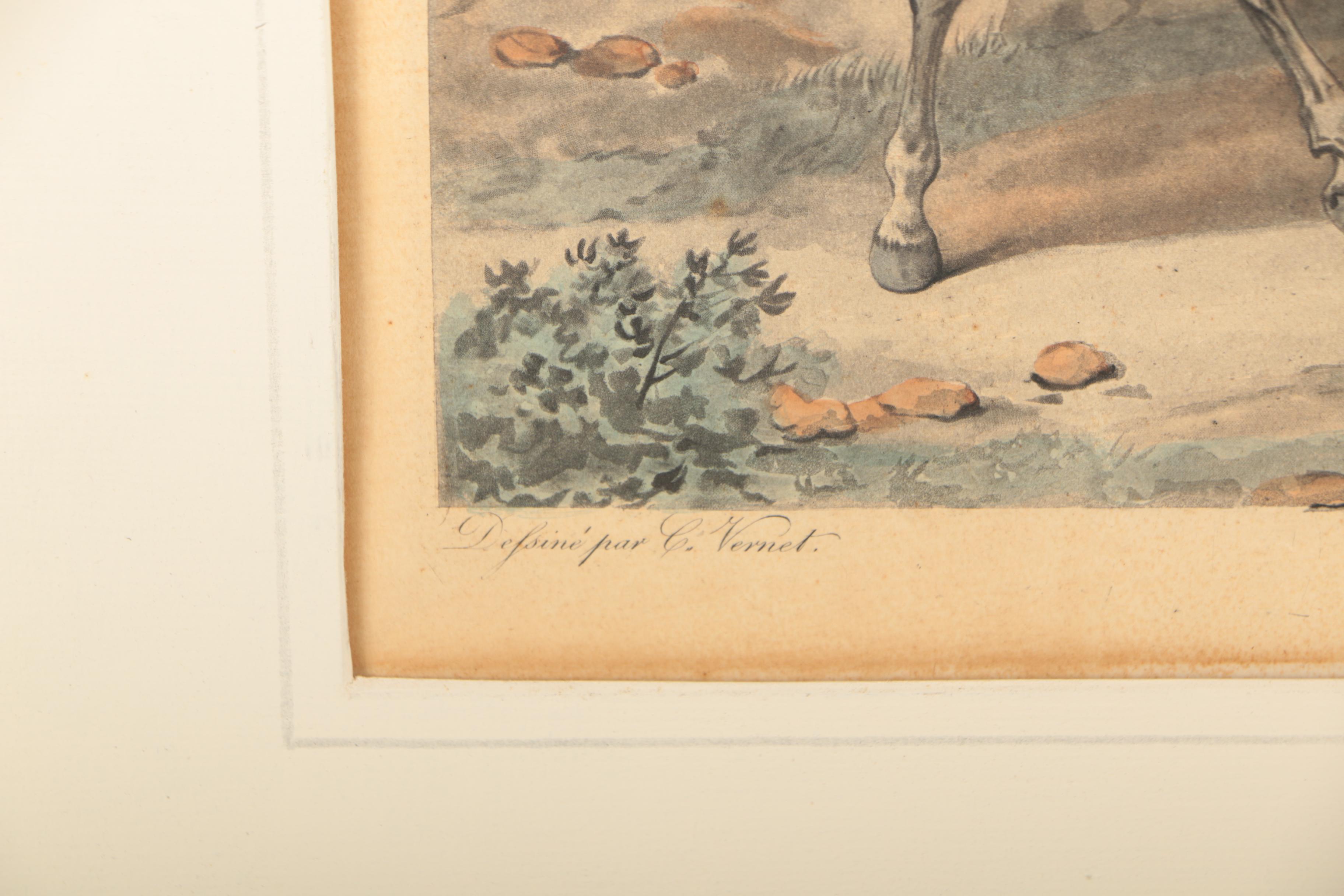 Color Engravings After Carle Vernet Including "L'entrée à l'écurie"